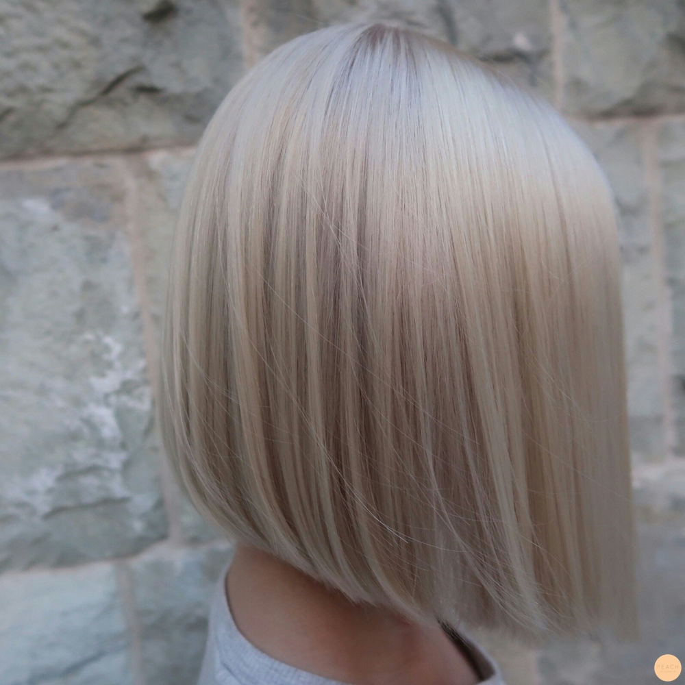 Vit blond hårfärg