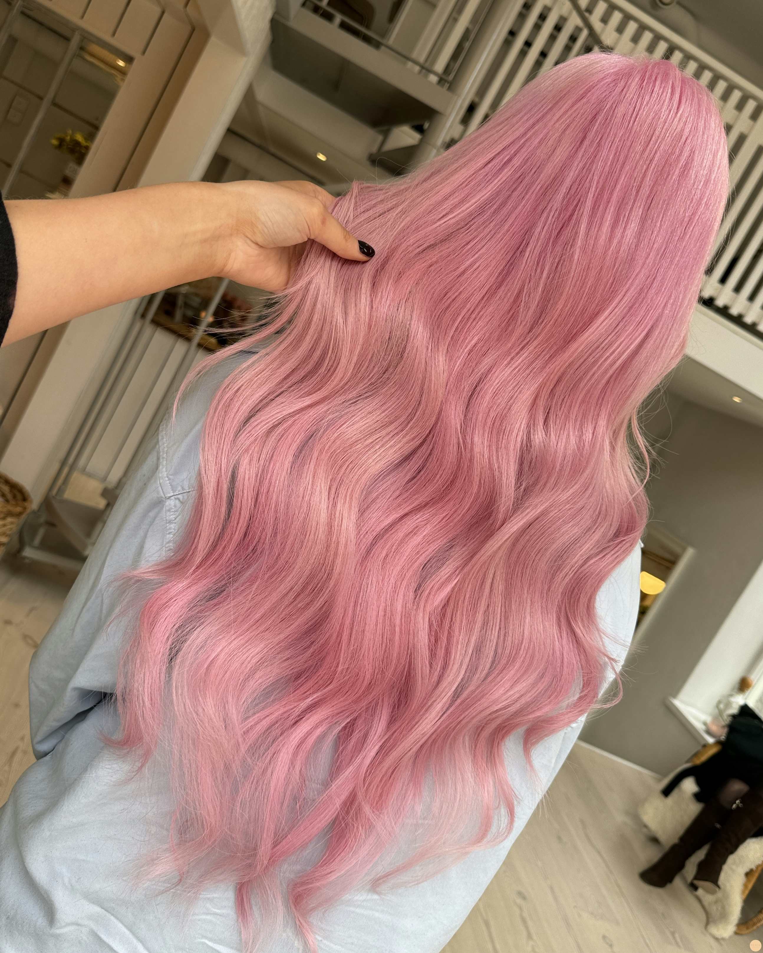 Bubblegum pink hair