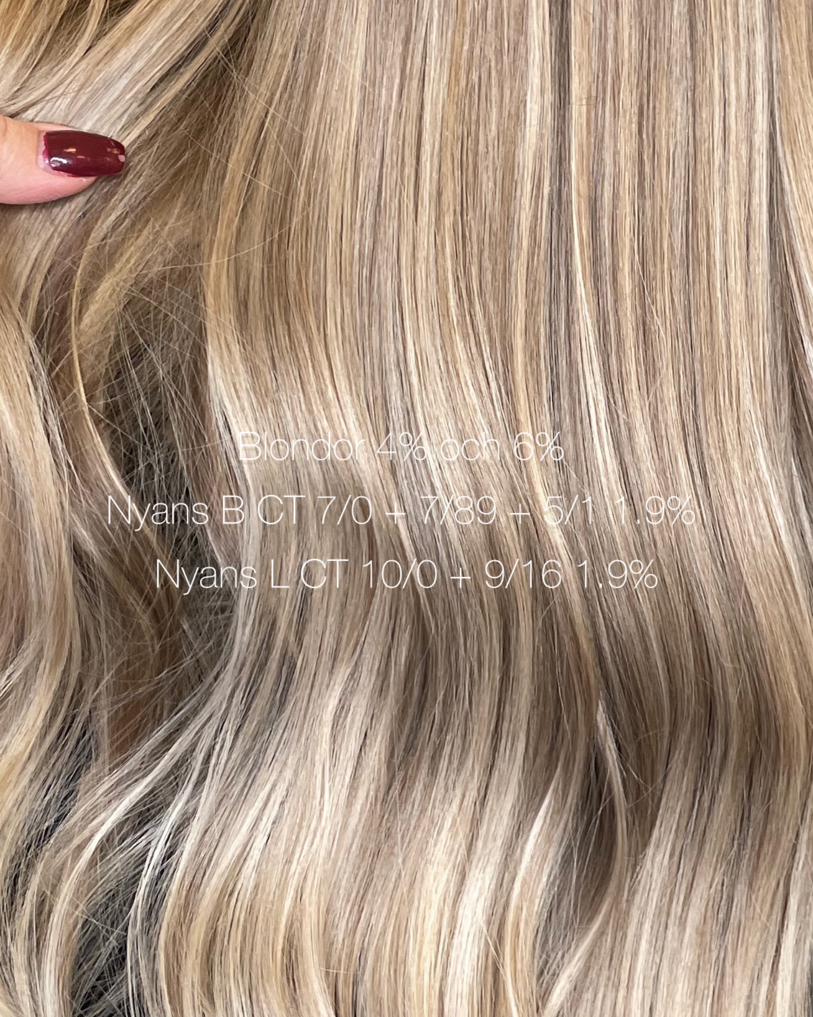 Blonde beige hair color