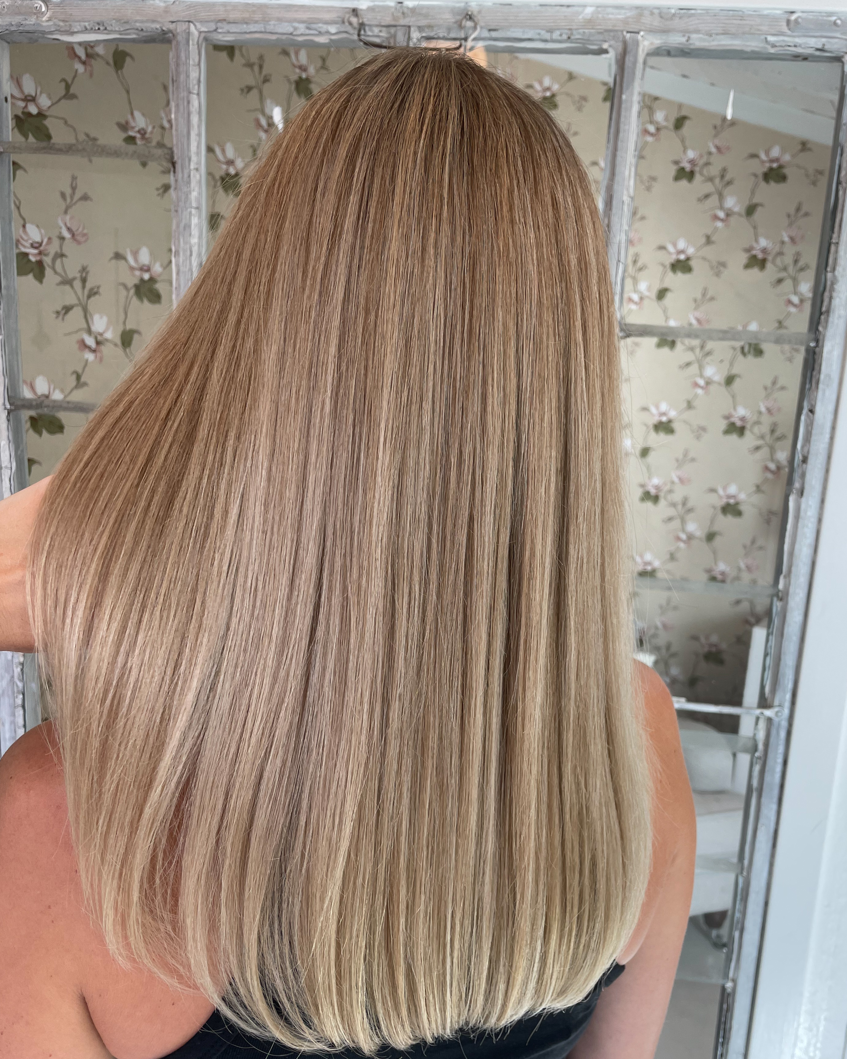 Soft blonde highlights