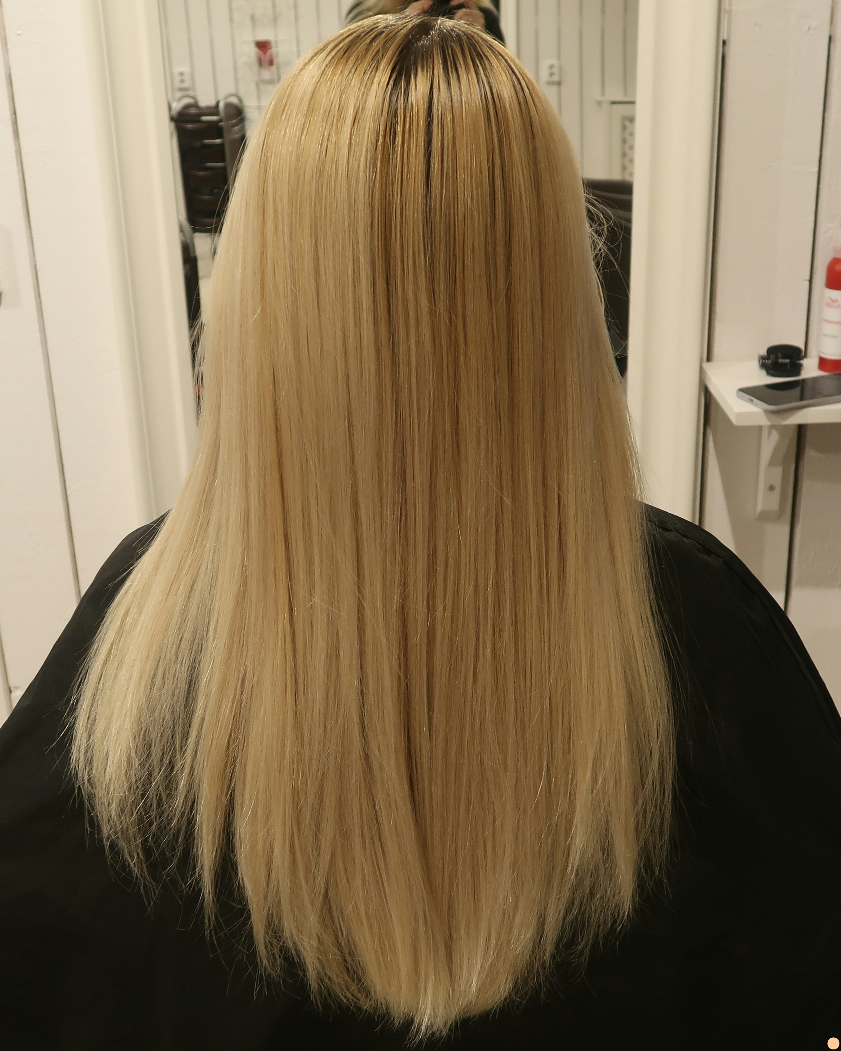 Blond hårfärg slingor