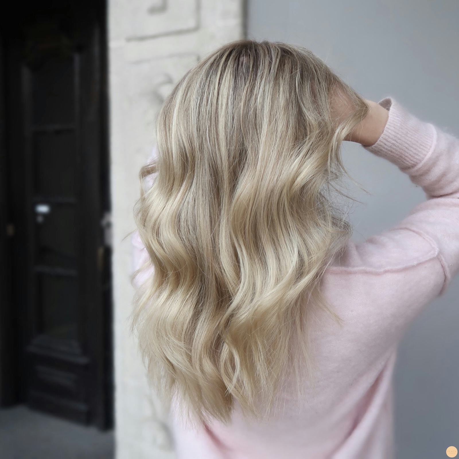 Blond Balayage med ljusa slingor