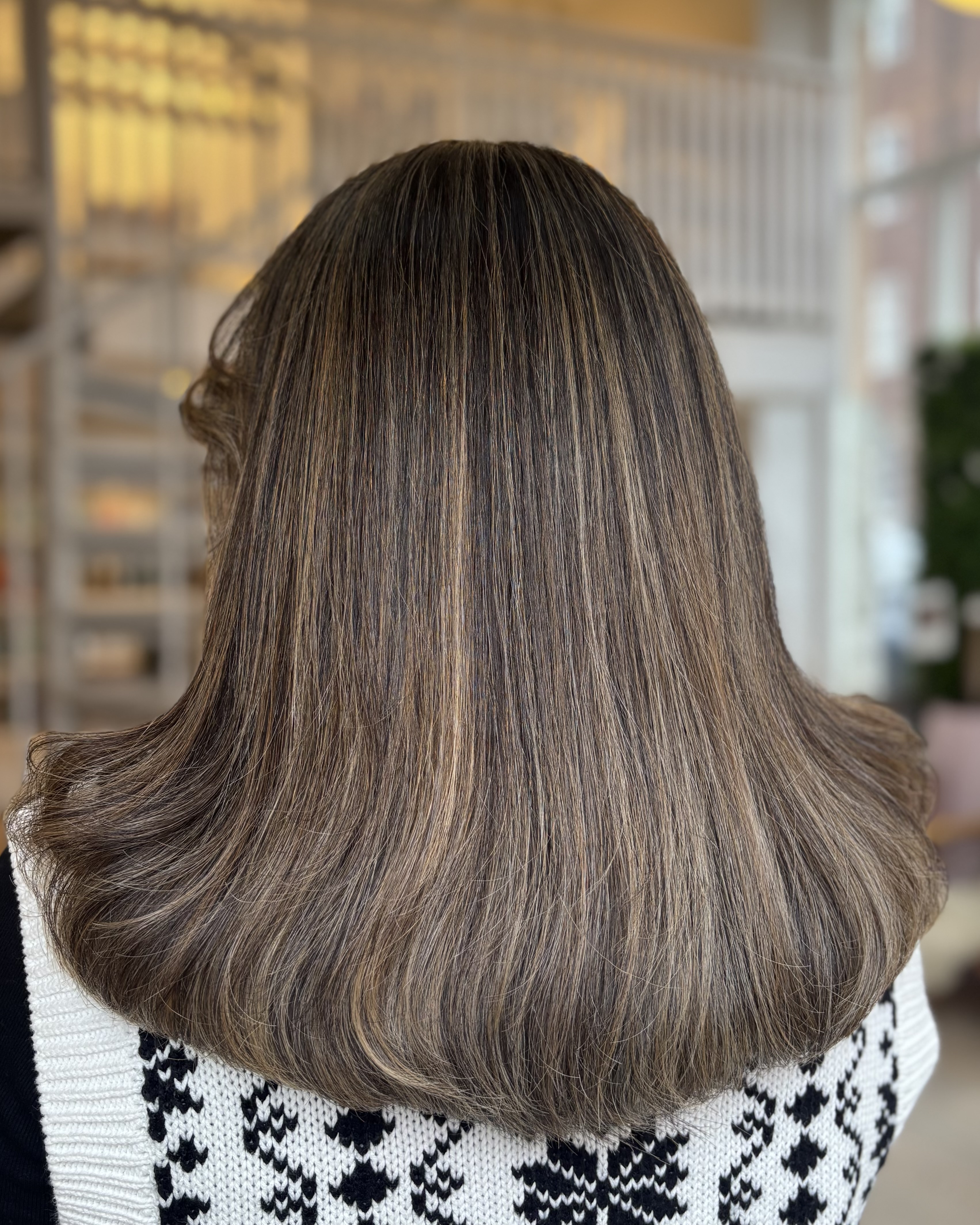 Varm brun balayage