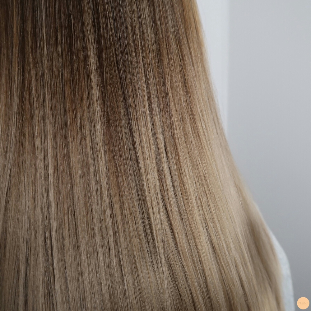 Mjukare balayage slingor från hårbotten