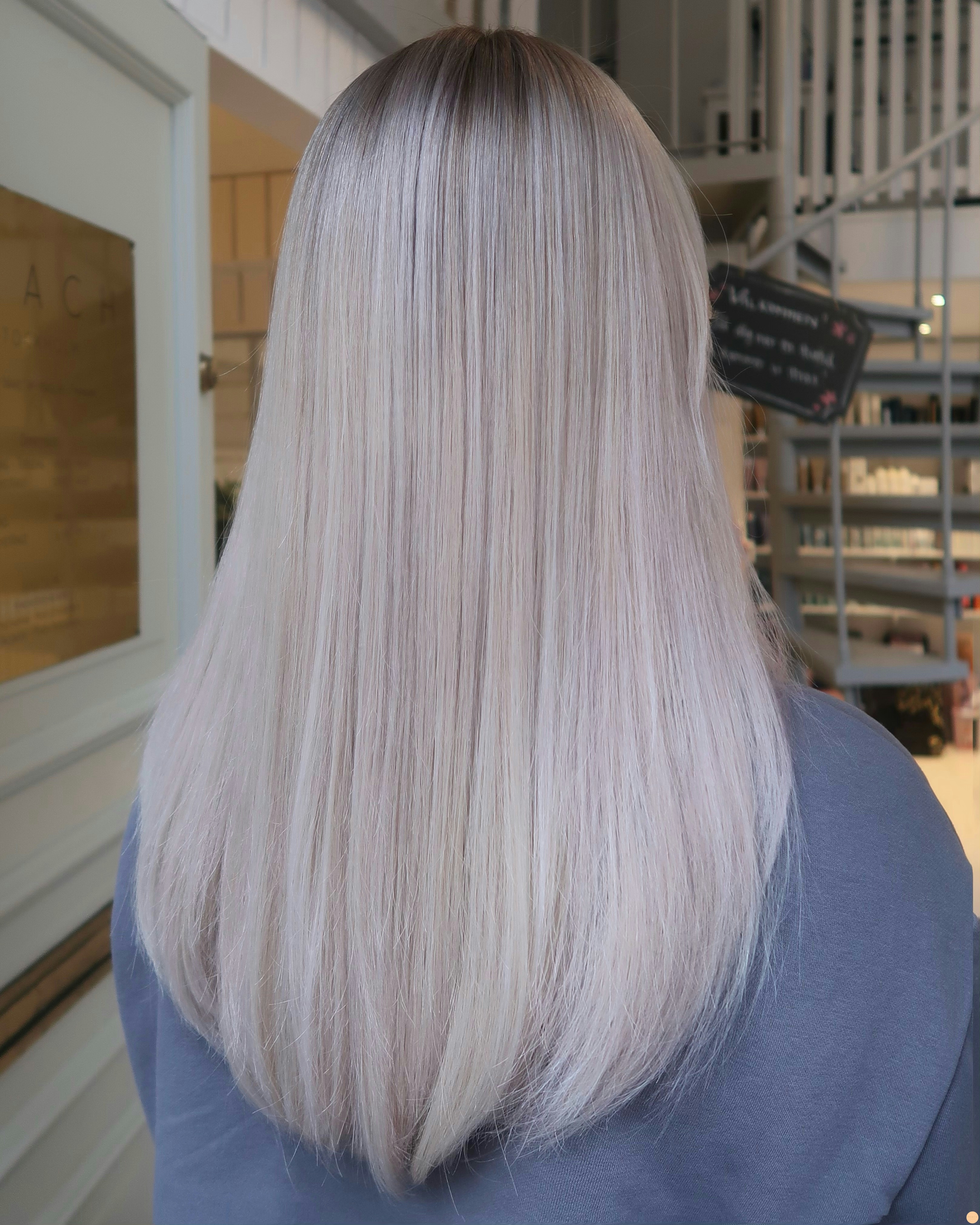 Blond hårfärg slingor