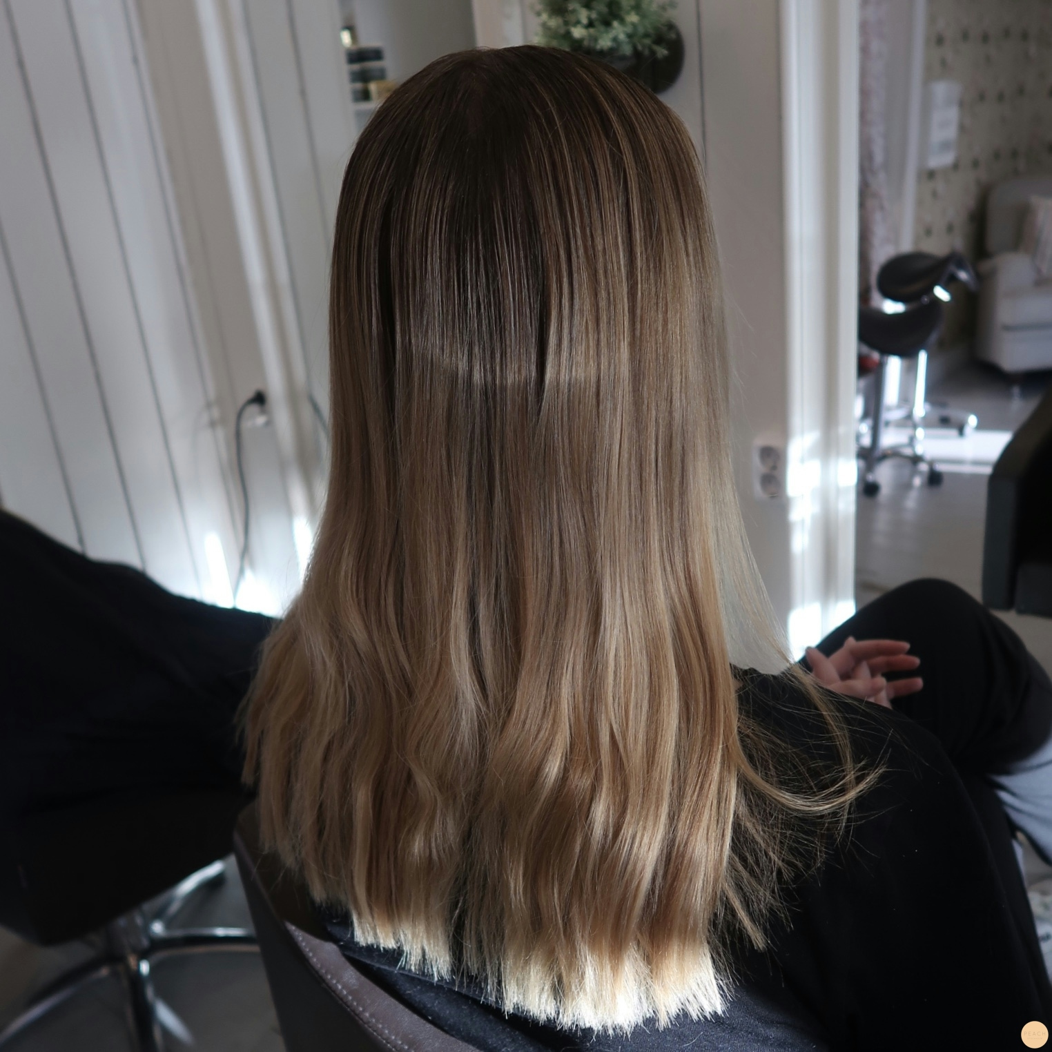 Balayage i rosa toner