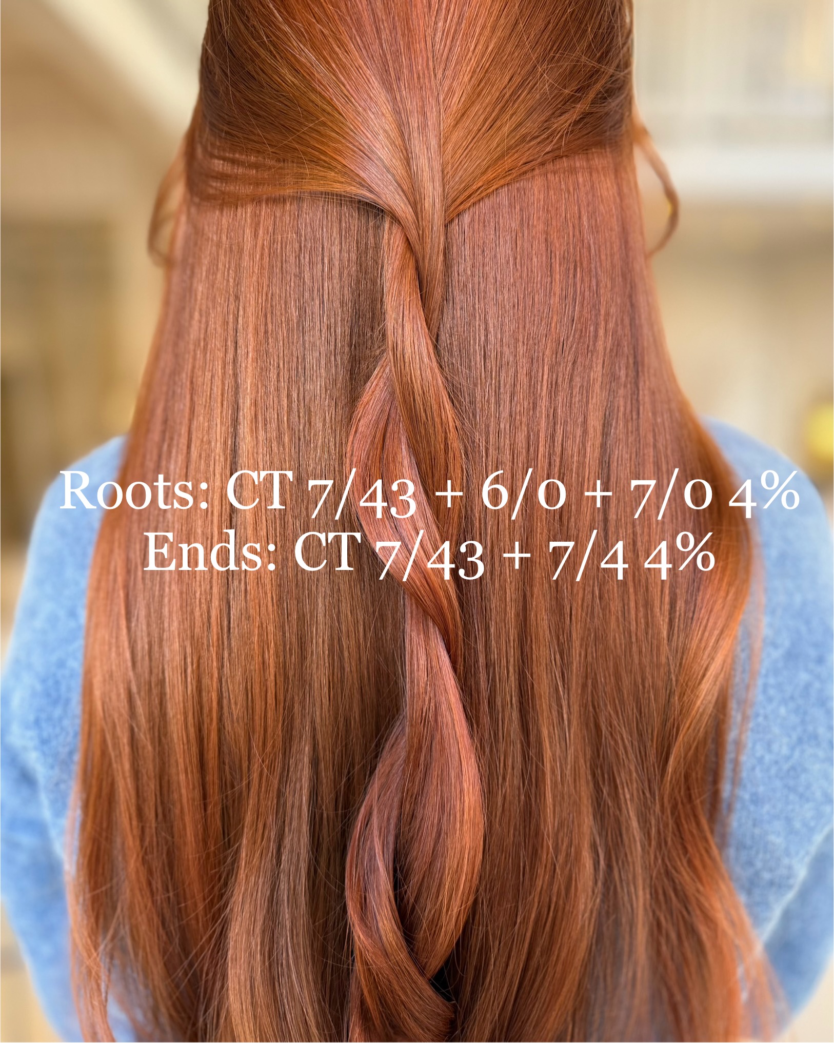 Röd koppar hårfärg