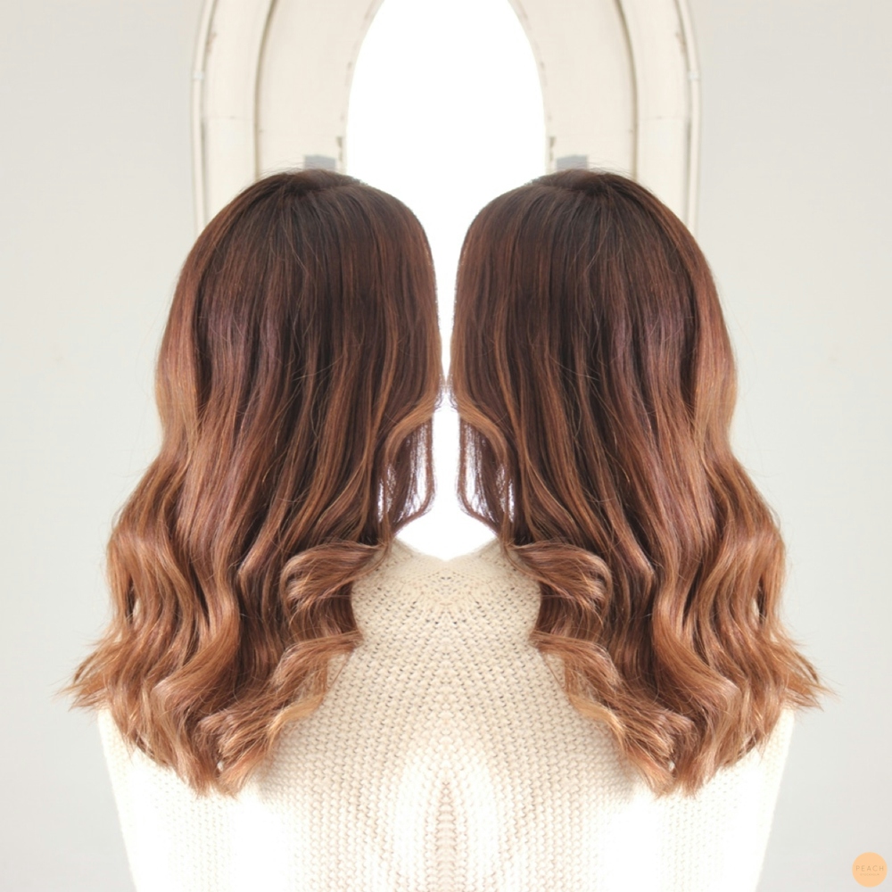 Från mörkbrun till ombre hårfärg