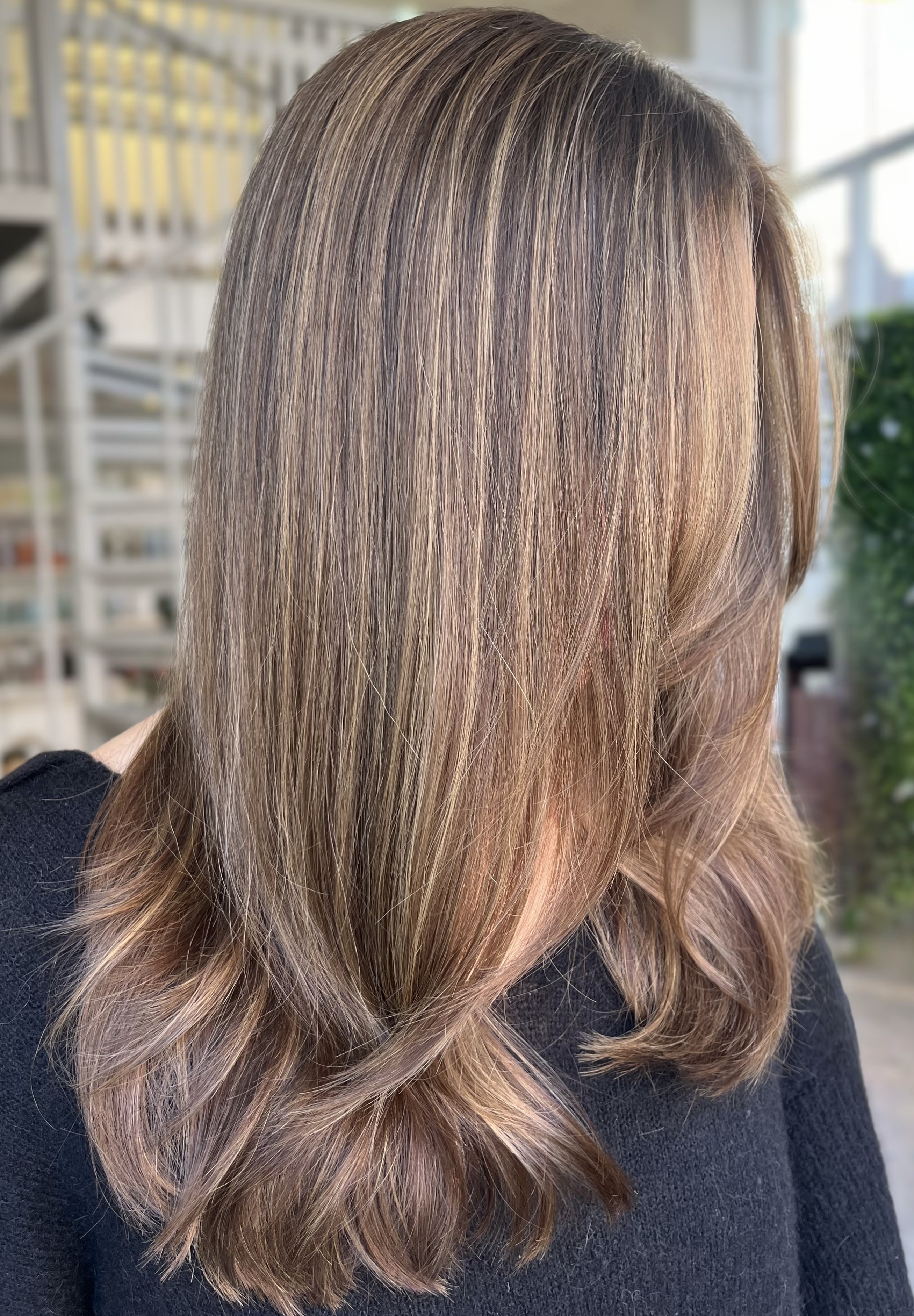 Karamellblond hårfärg