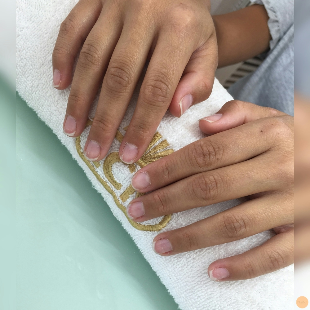 Nagelförlängning för nagelbitare på Peach Stockholm