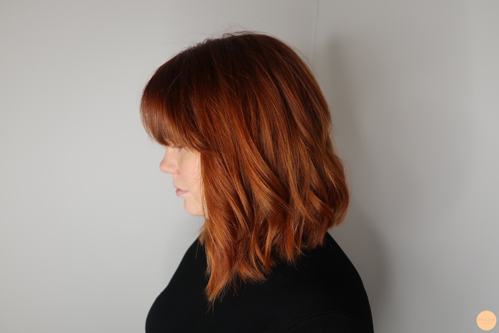 Röd koppar balayage