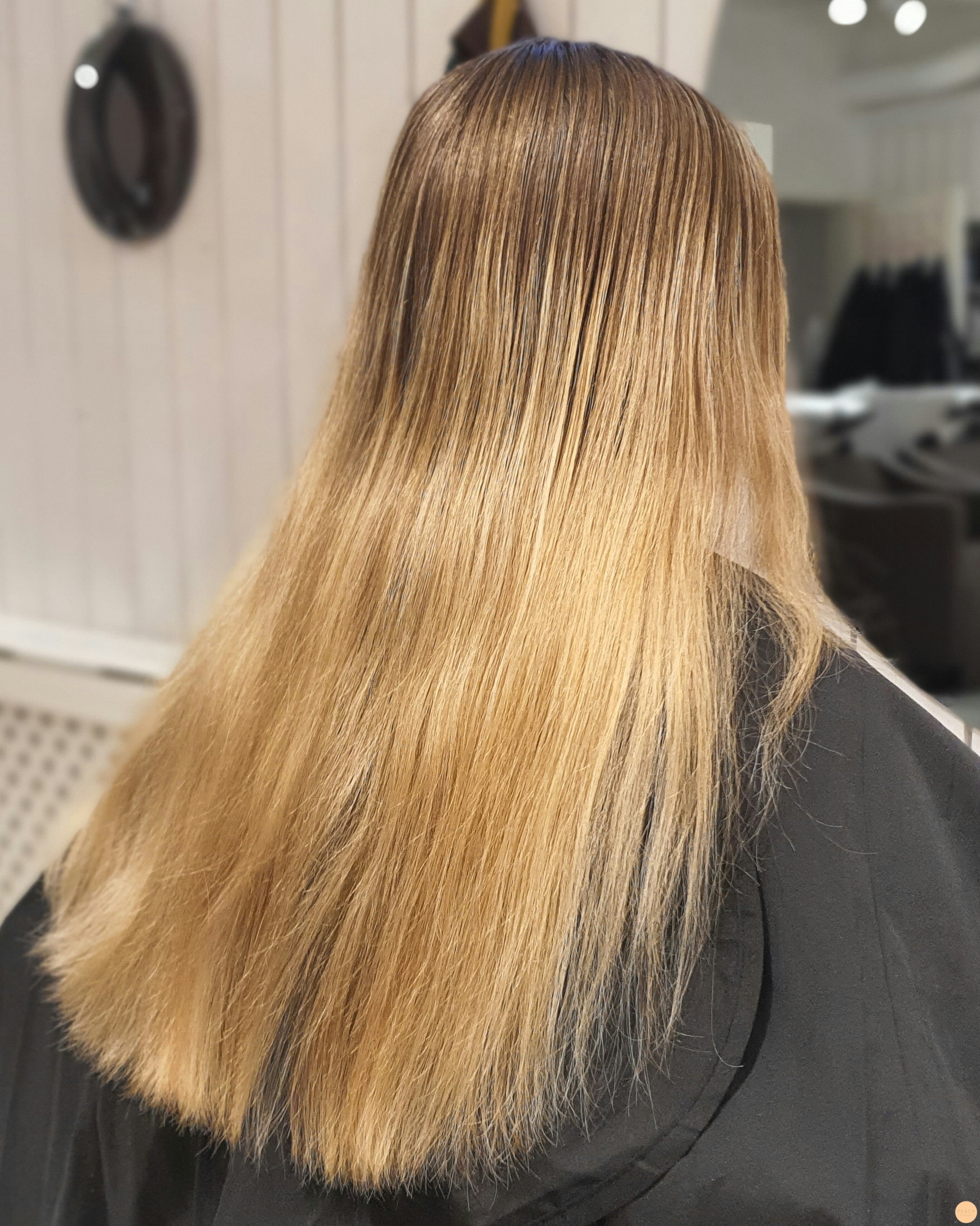 Peach copper hair makeover