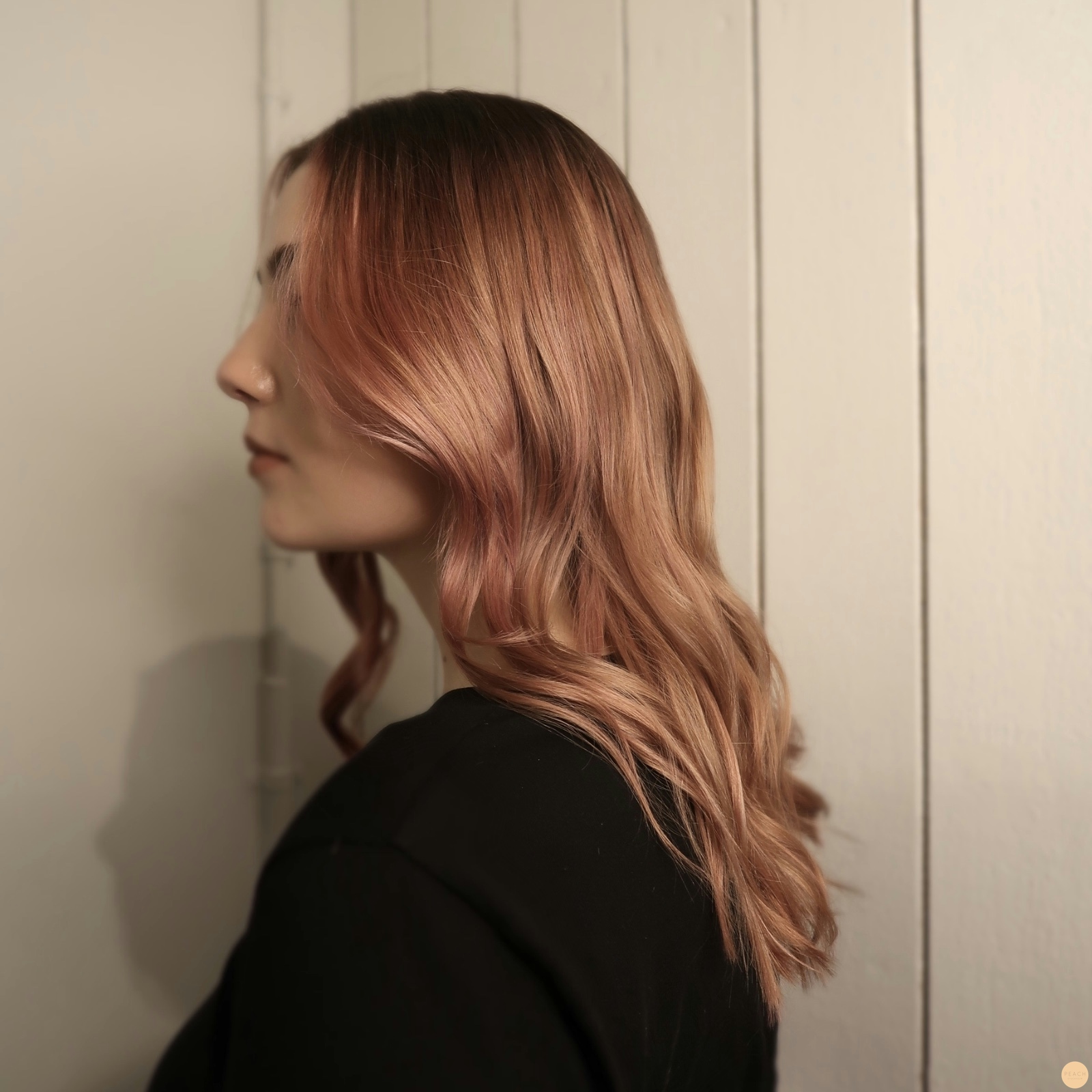 Balayage i rosa toner
