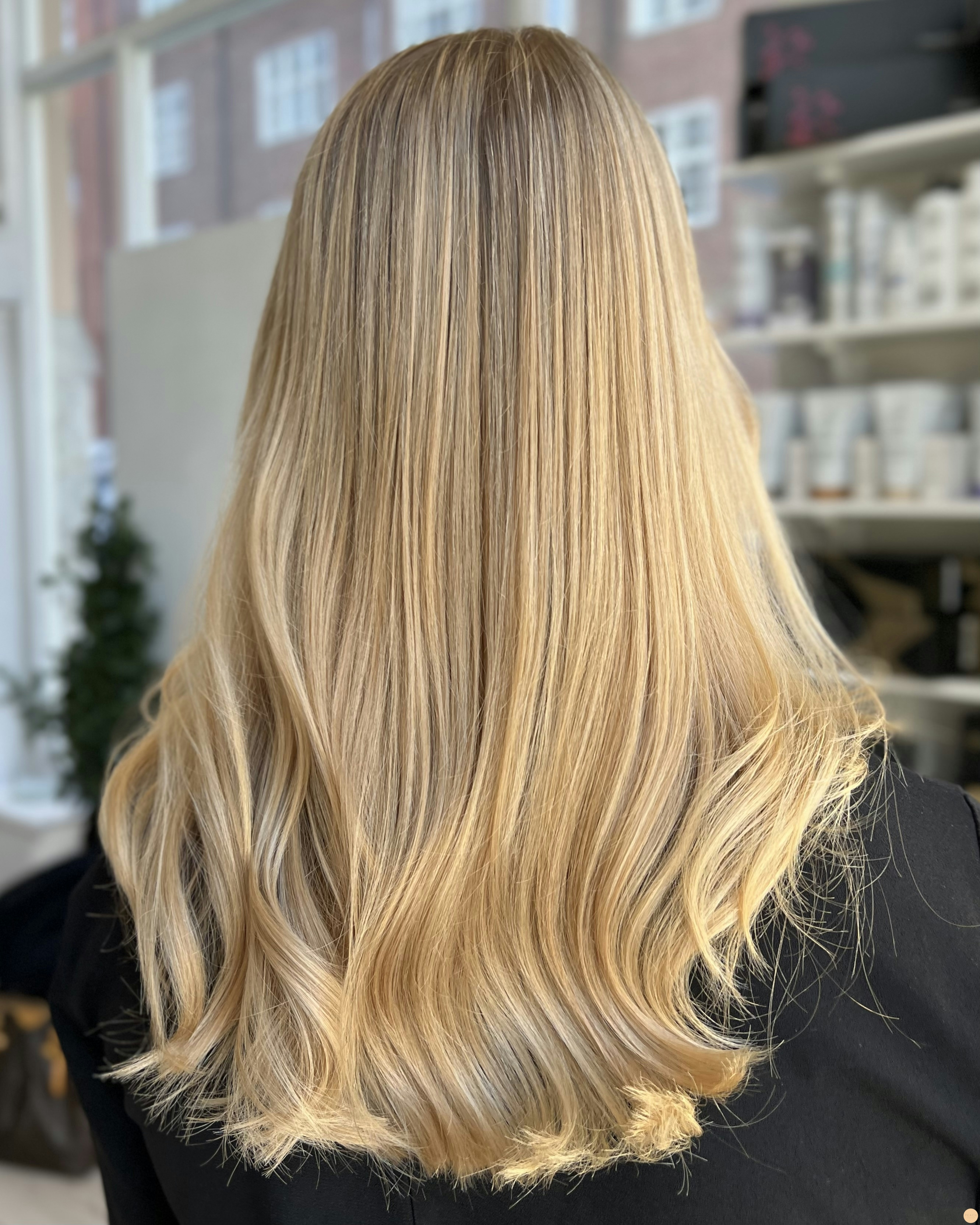 Varm blond balayage