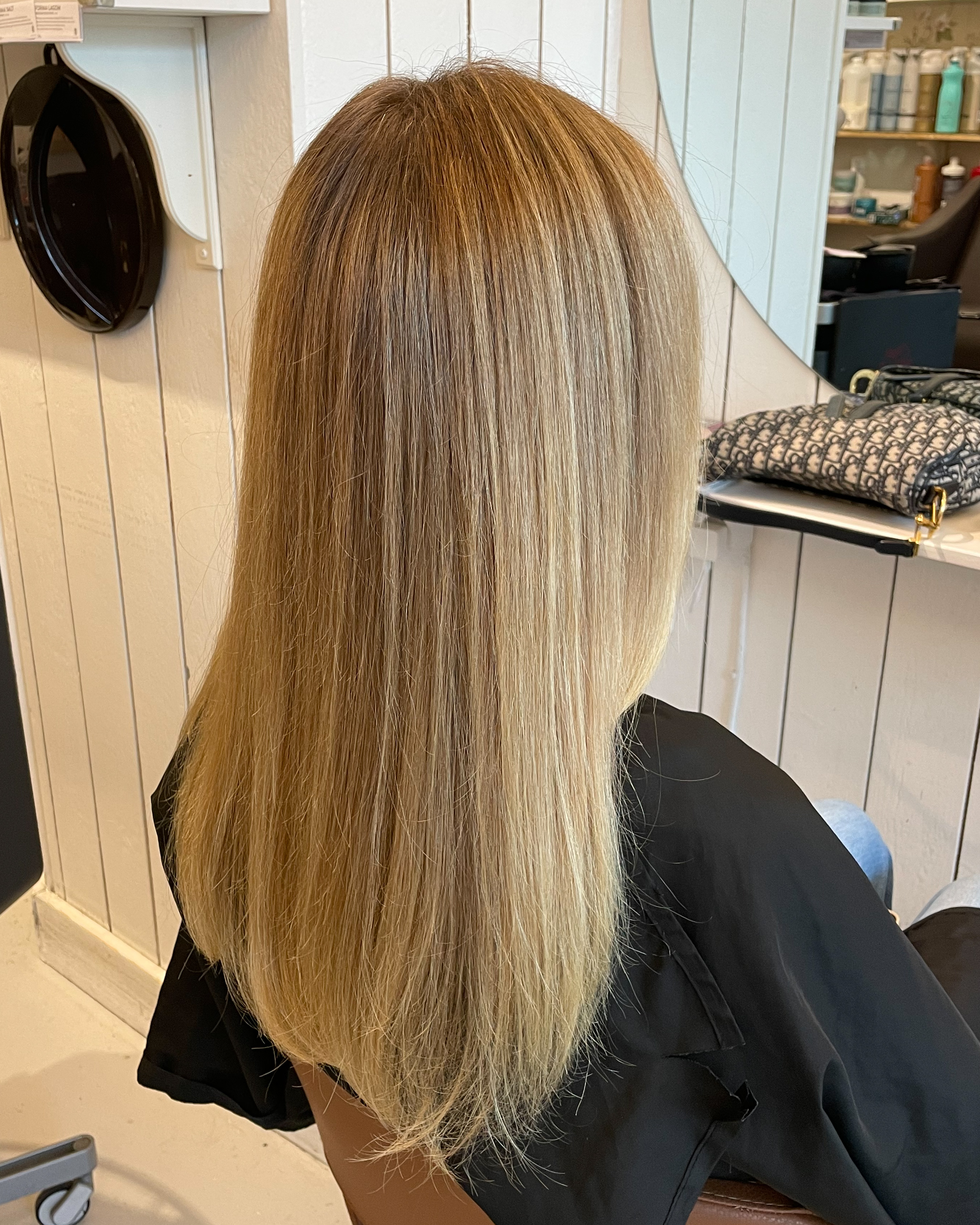 Soft blonde highlights