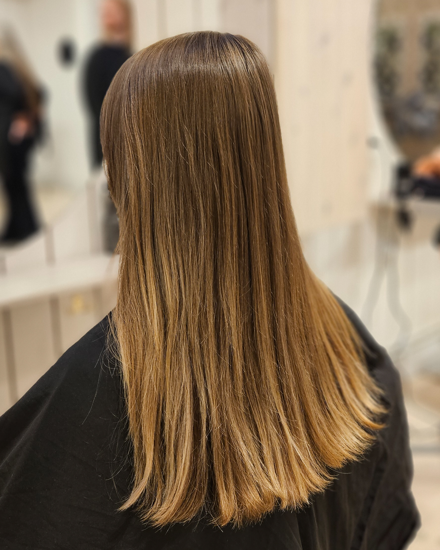 Peachy hair transformation