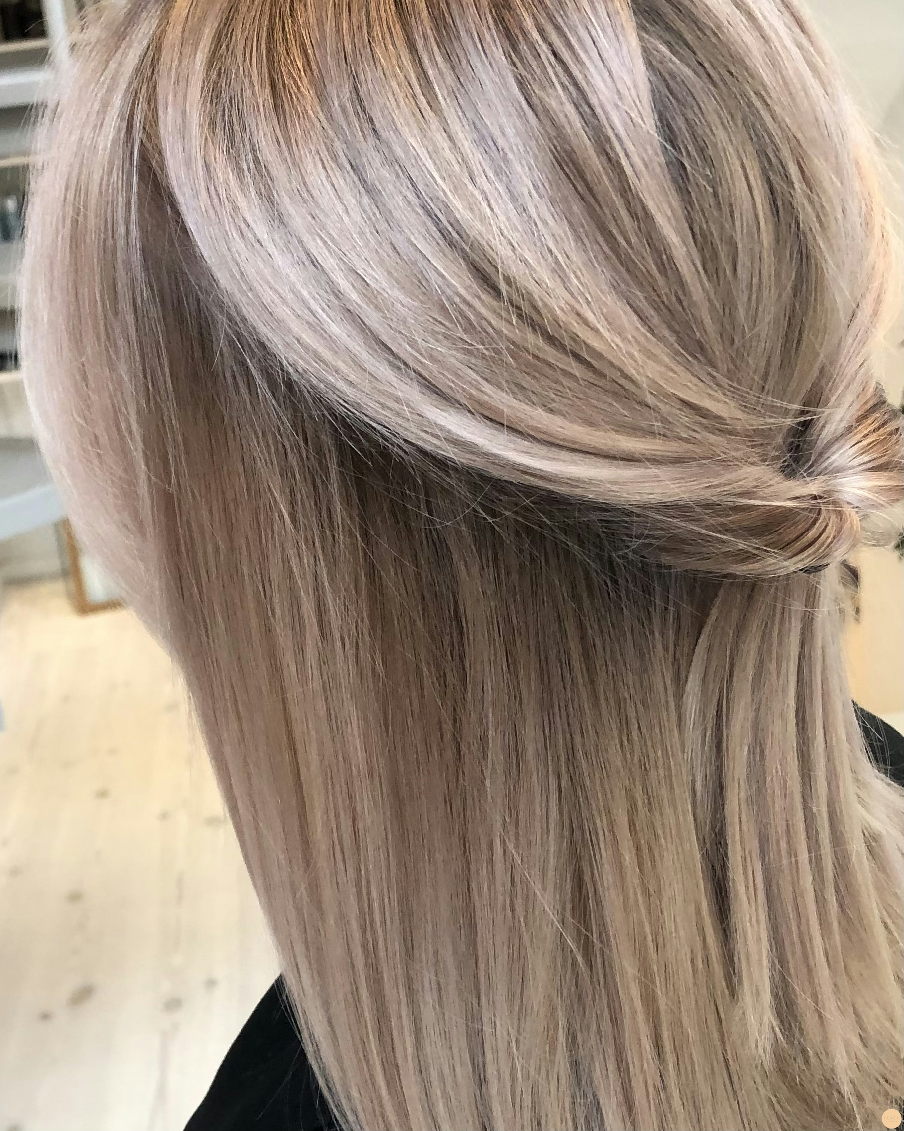 Soft beige blonde hair