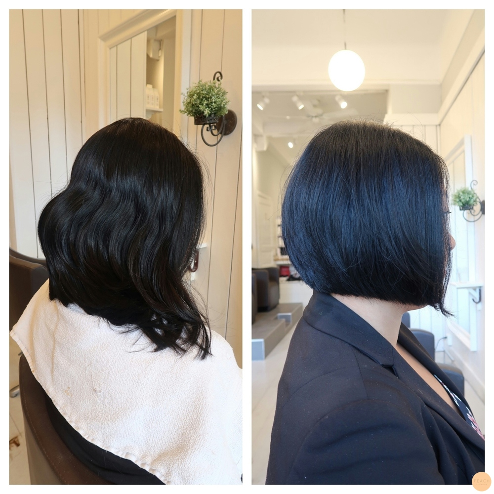 Från långt till kort - Kort svart page med mjuk uppklippning