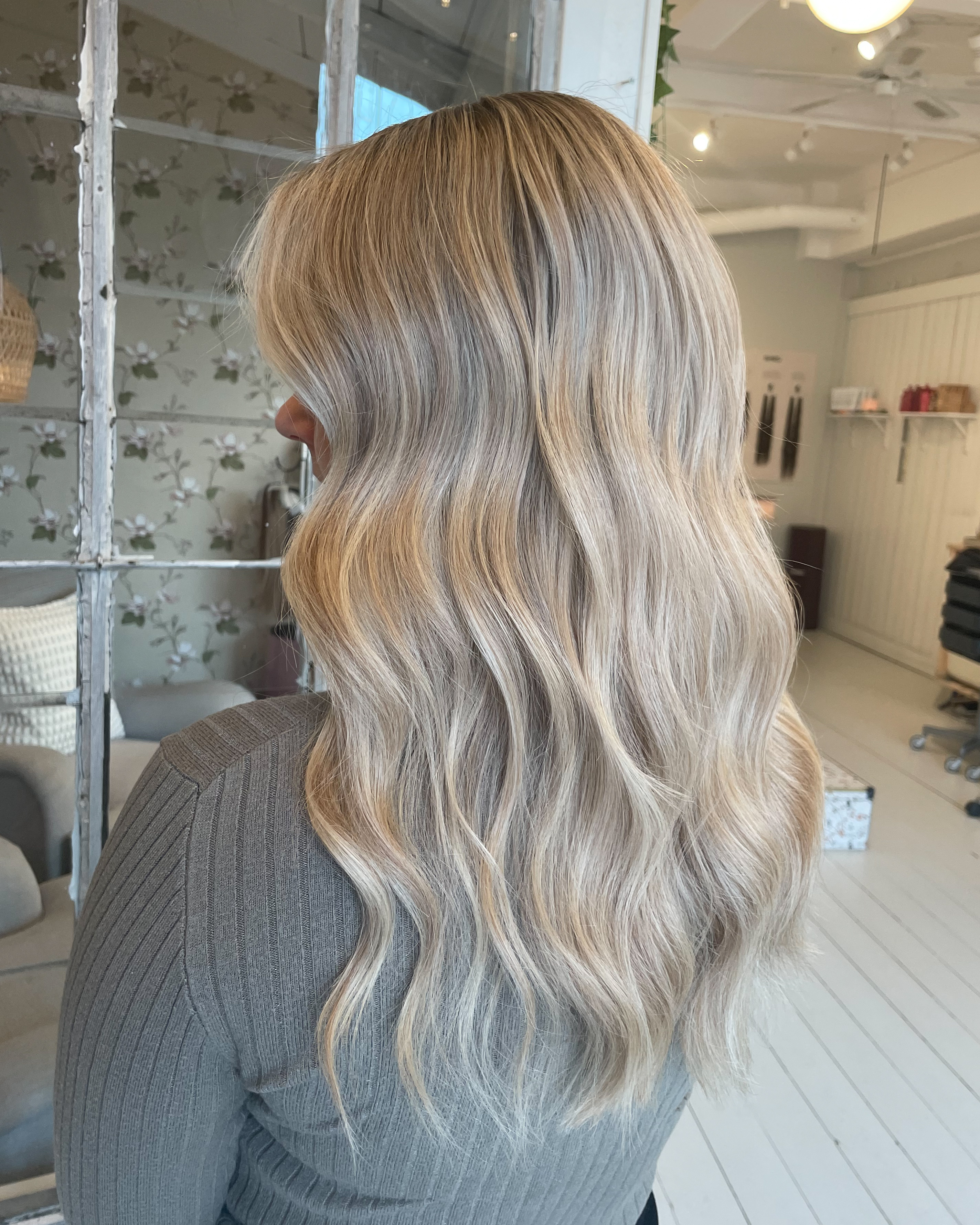 Soft blonde hair