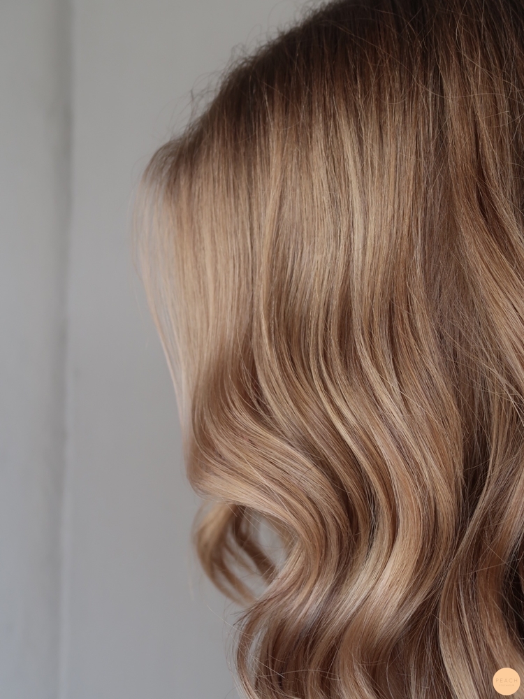 Naturlig balayage varma och kalla toner