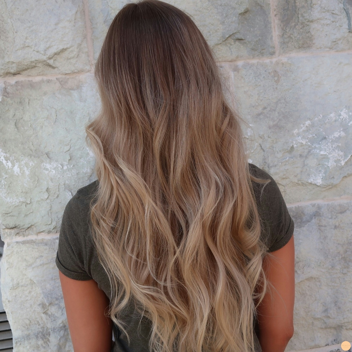 Balayage långt hår