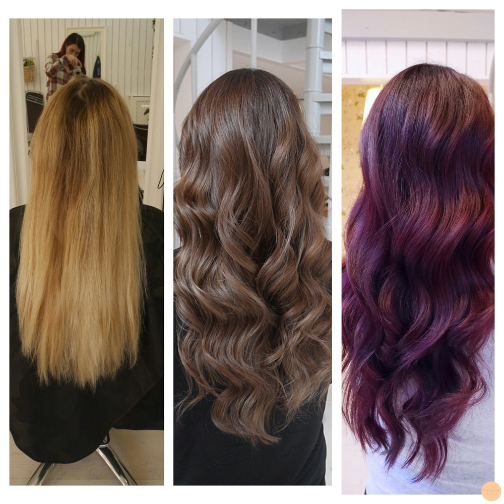 Från blond till lila