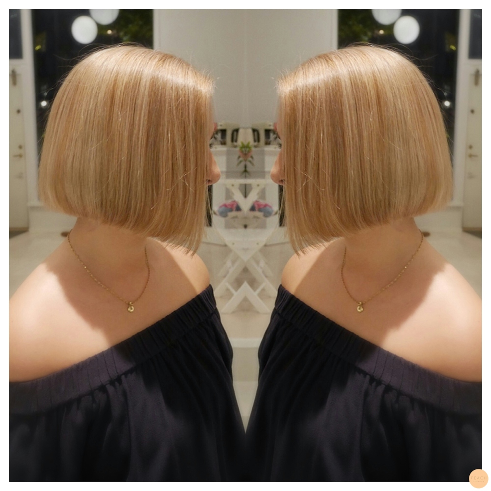 Från brun till blond - långt till kort hår