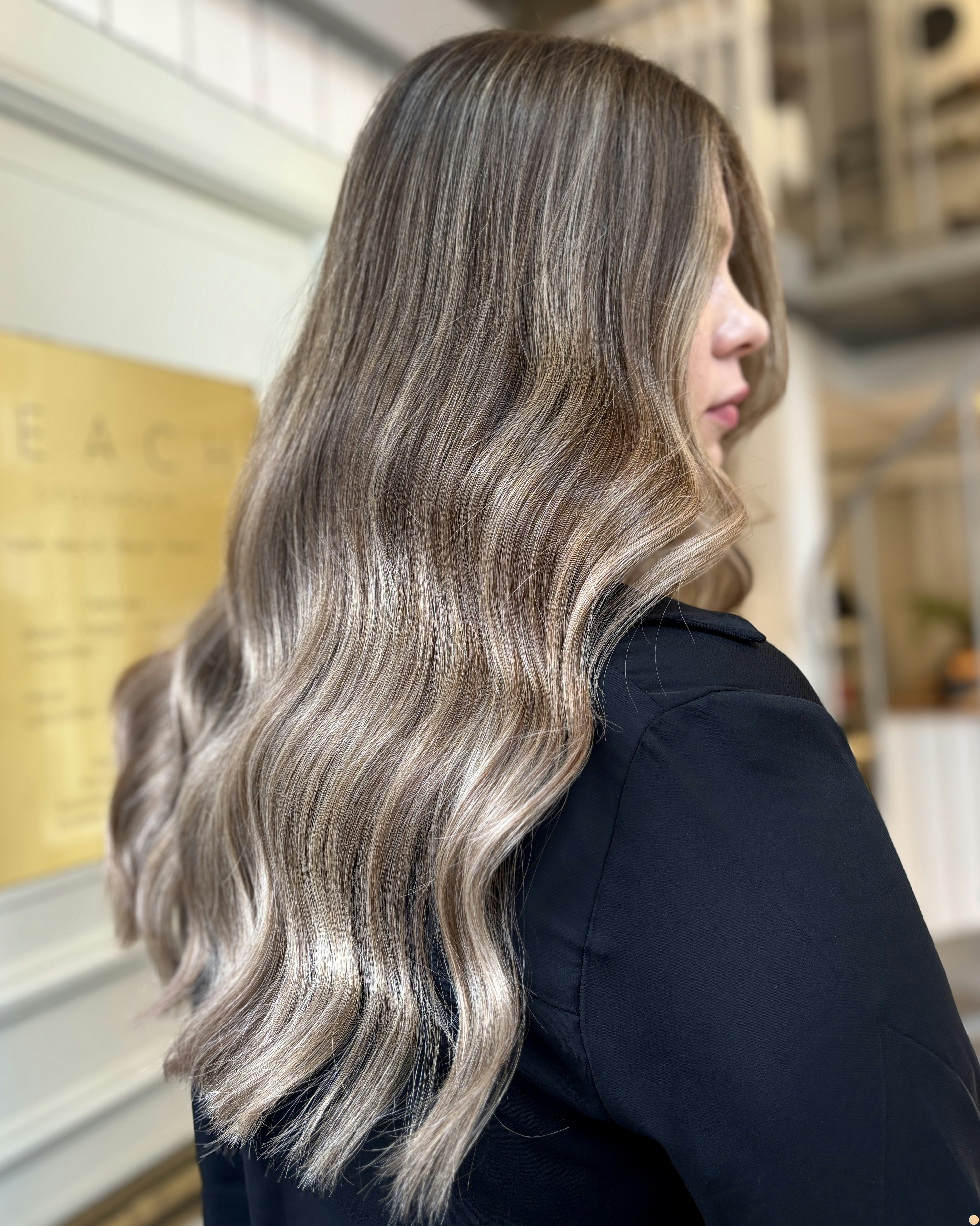 Balayage mörkt hår