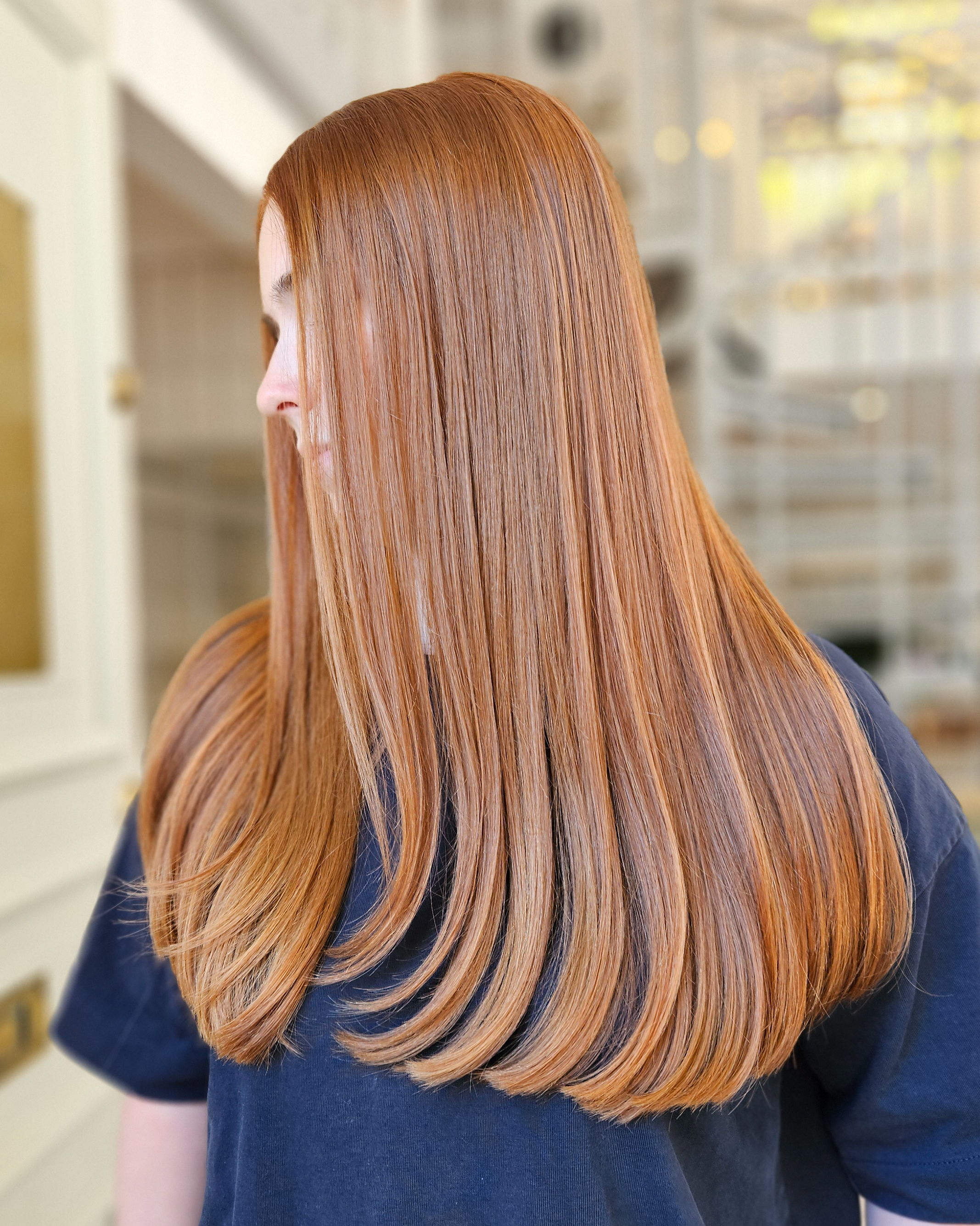 Copper peach hair