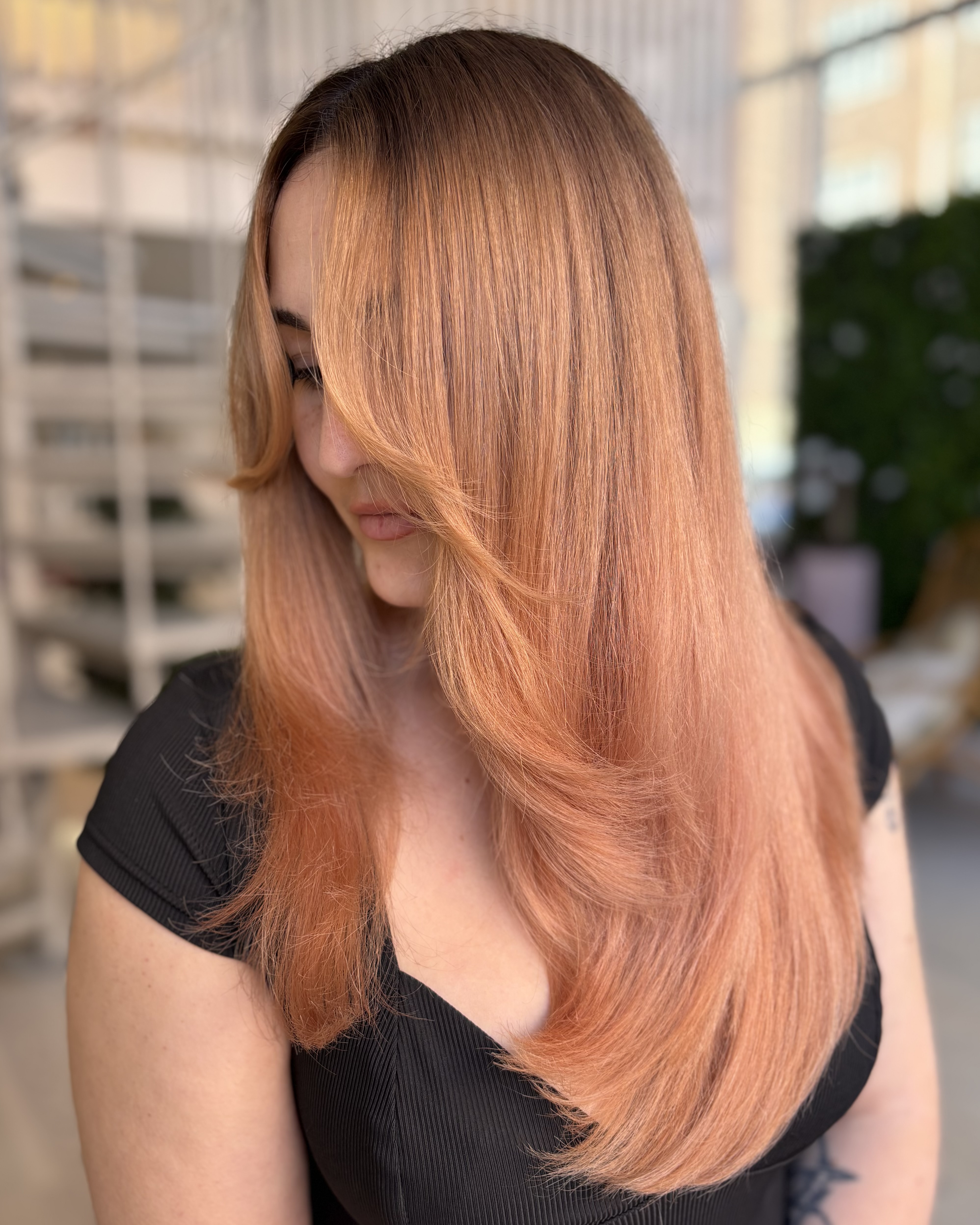 Peach blush hårfärg