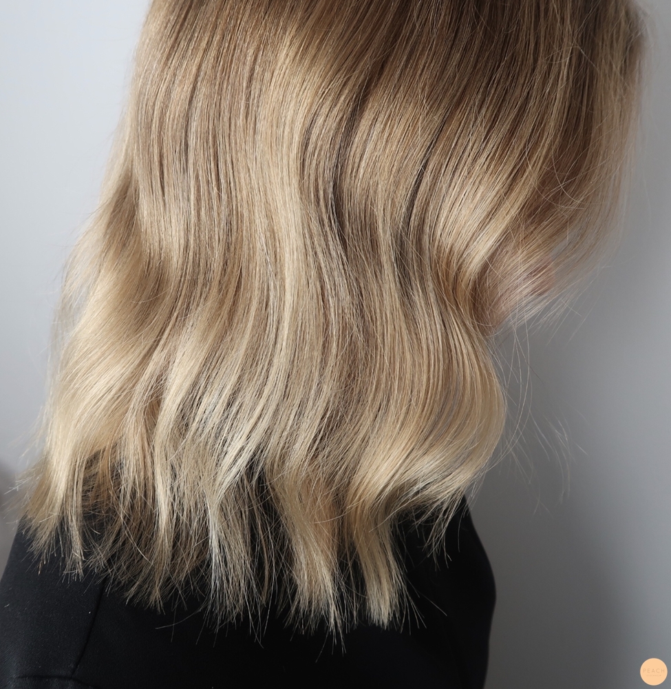 Balayage teknik mjuka blonda slingor