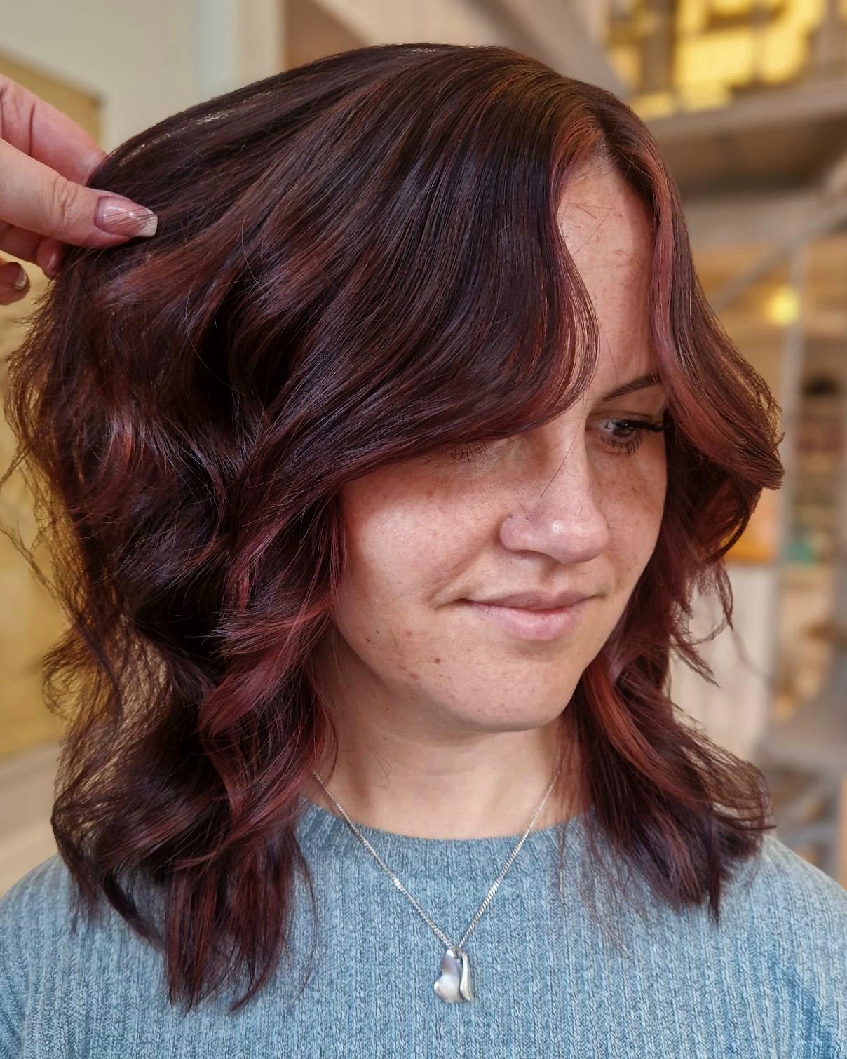 ❤️💜 Red violet hair color