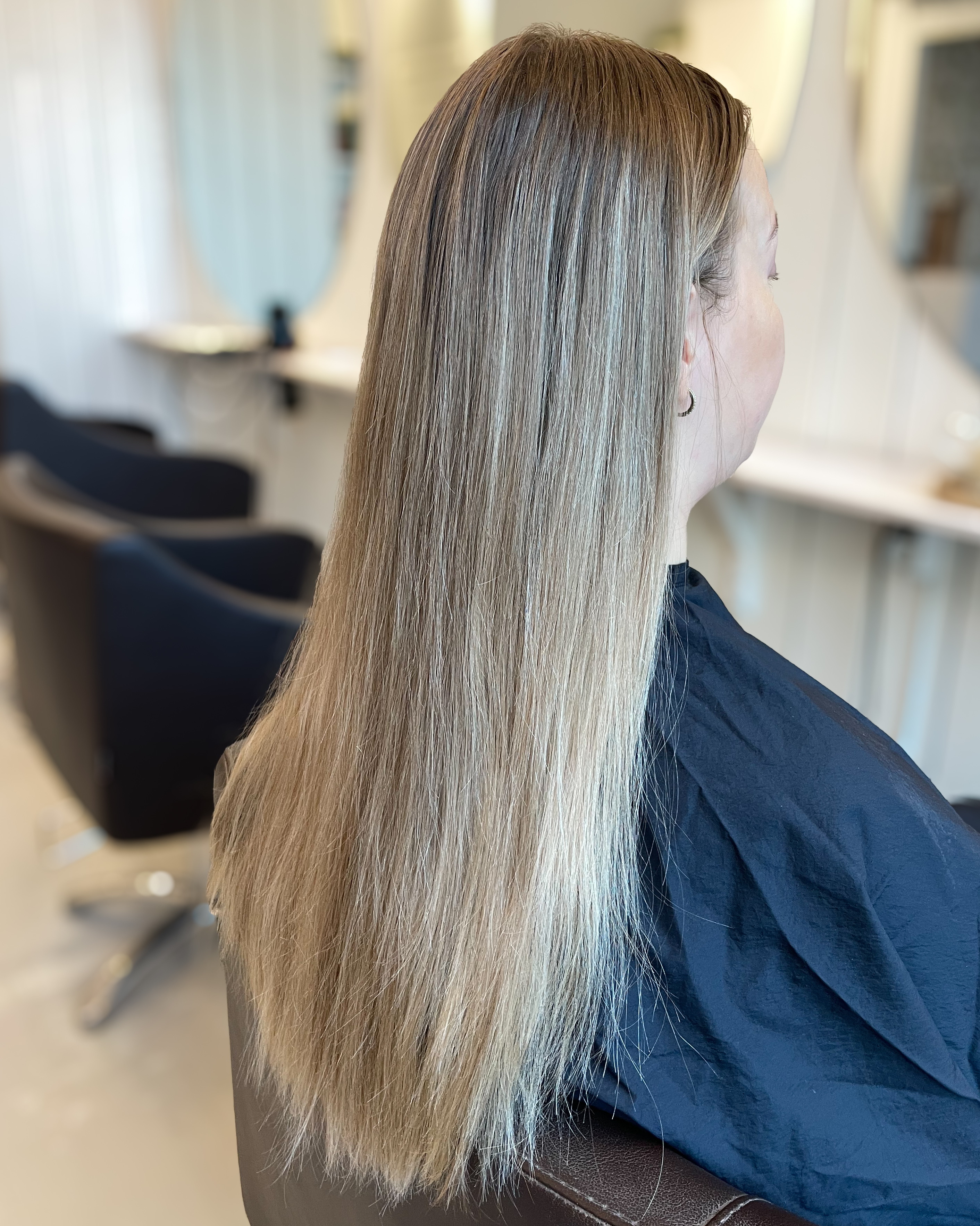 Blonde beige hair color