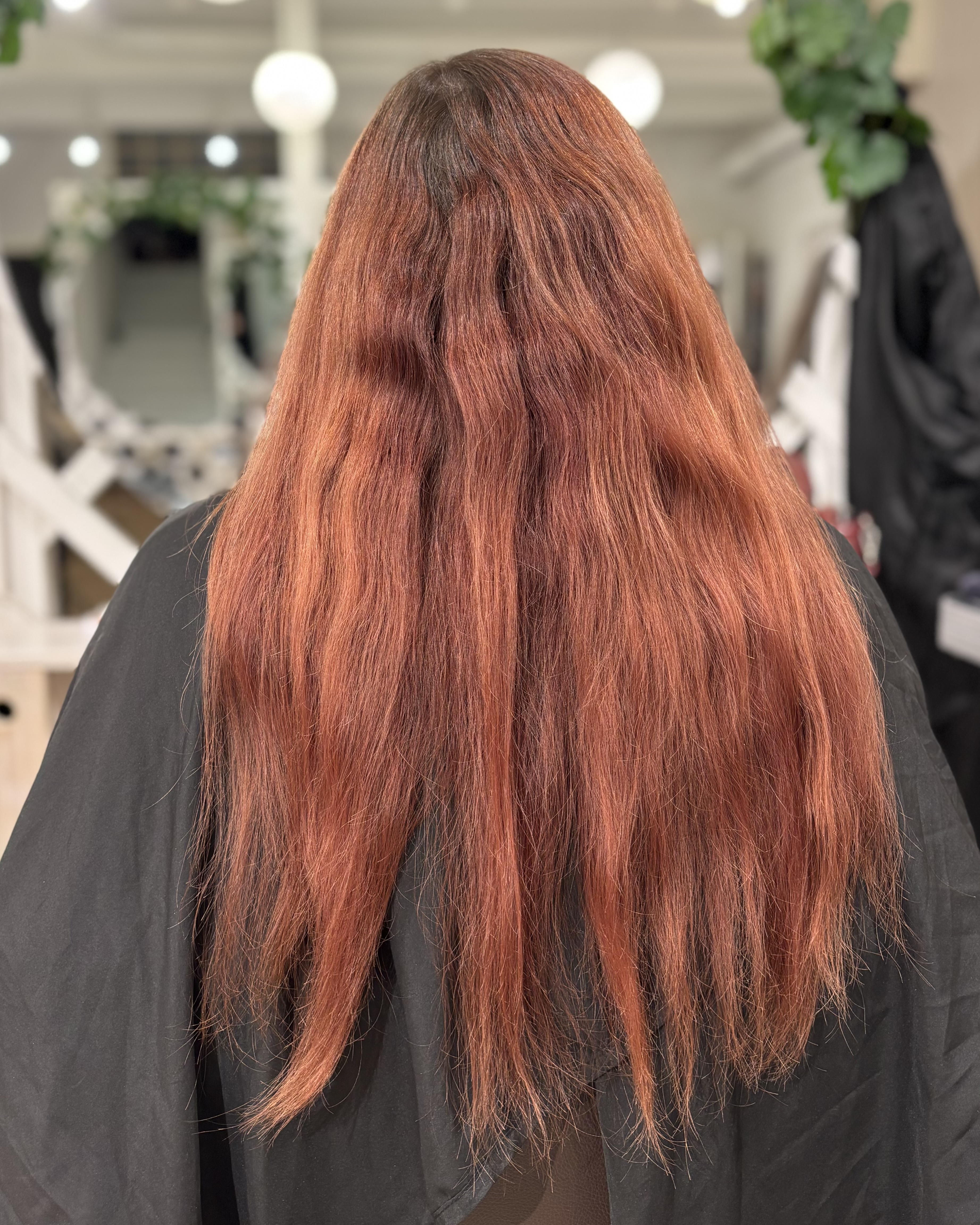 Mörk rosé hårfärg