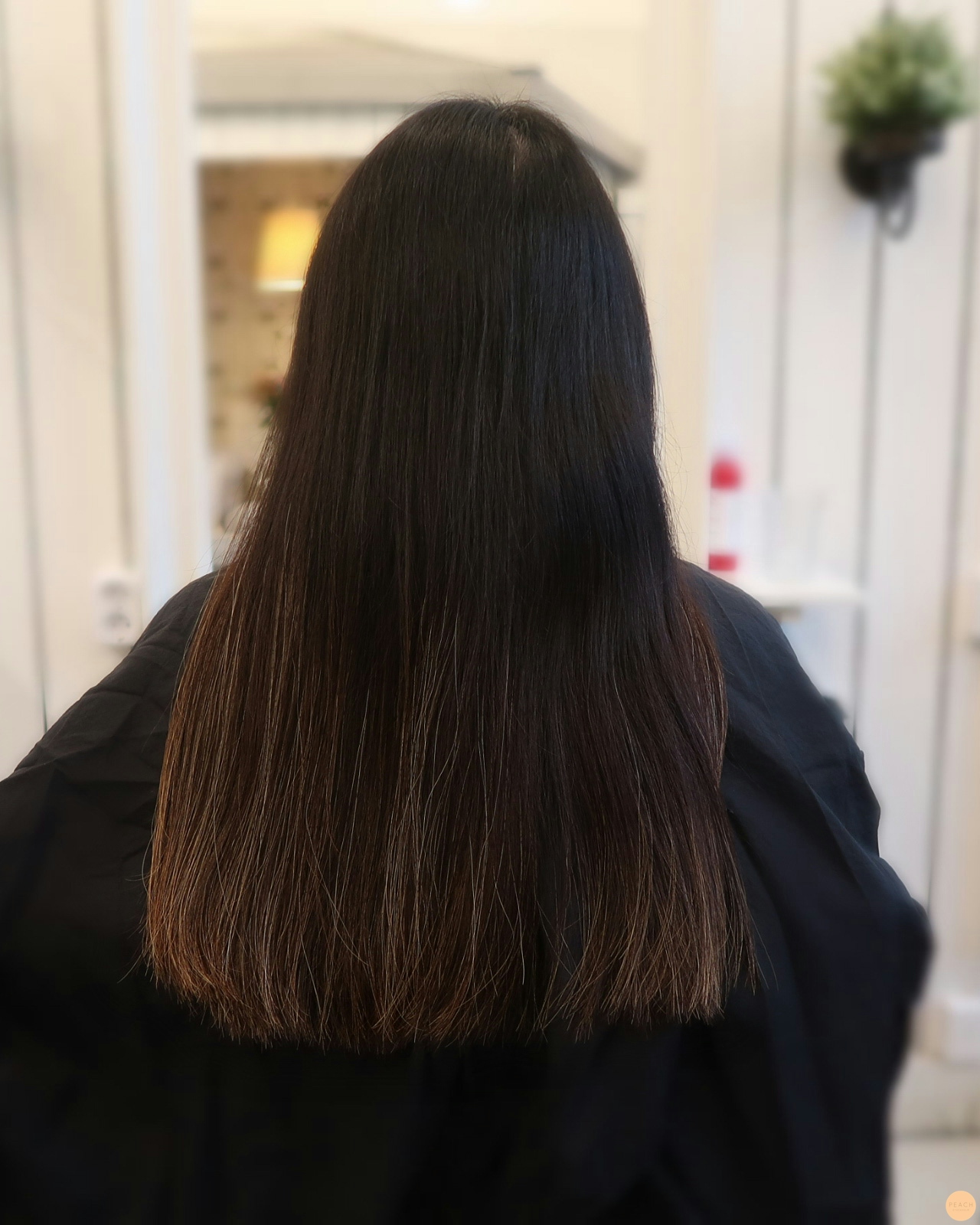 Chokladbrun hårfärg med balaya