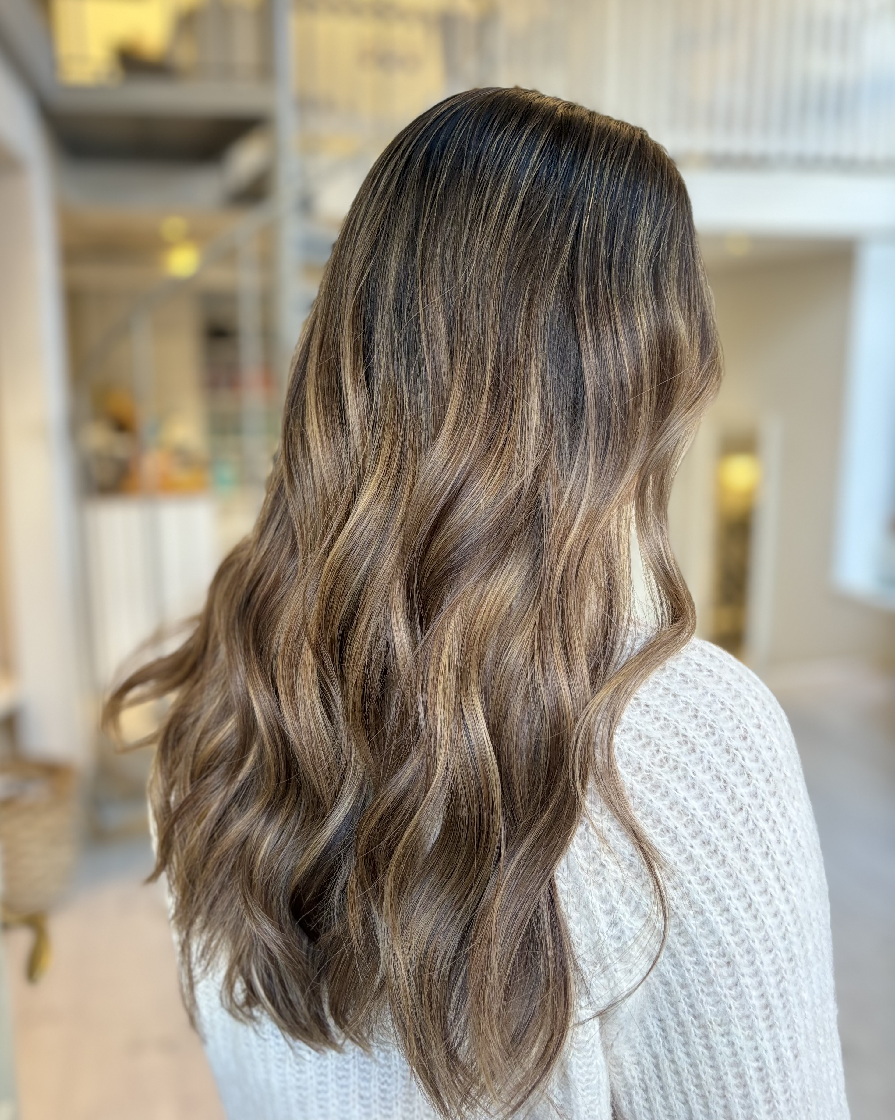 Balayage brunt hår