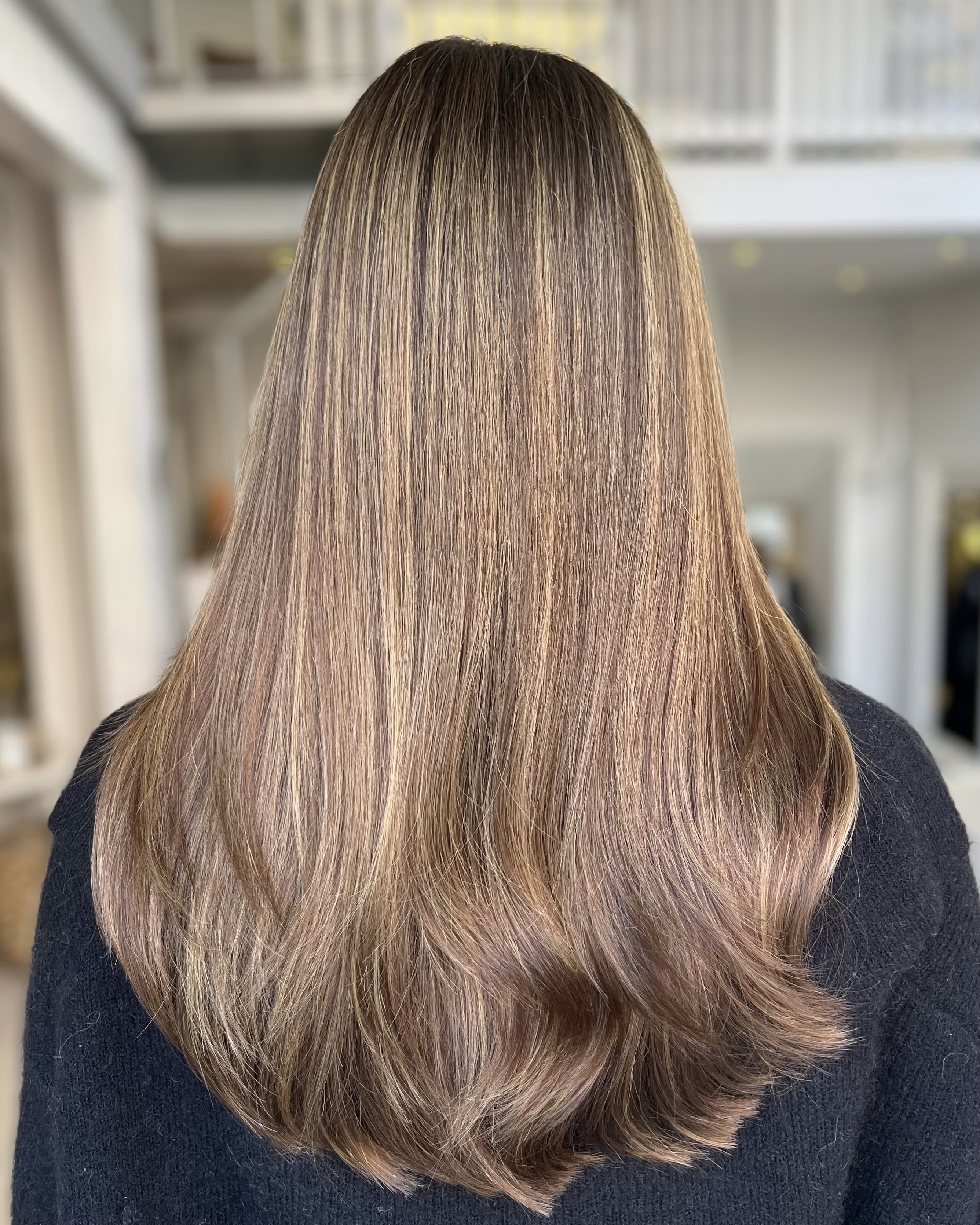 Karamellblond hårfärg