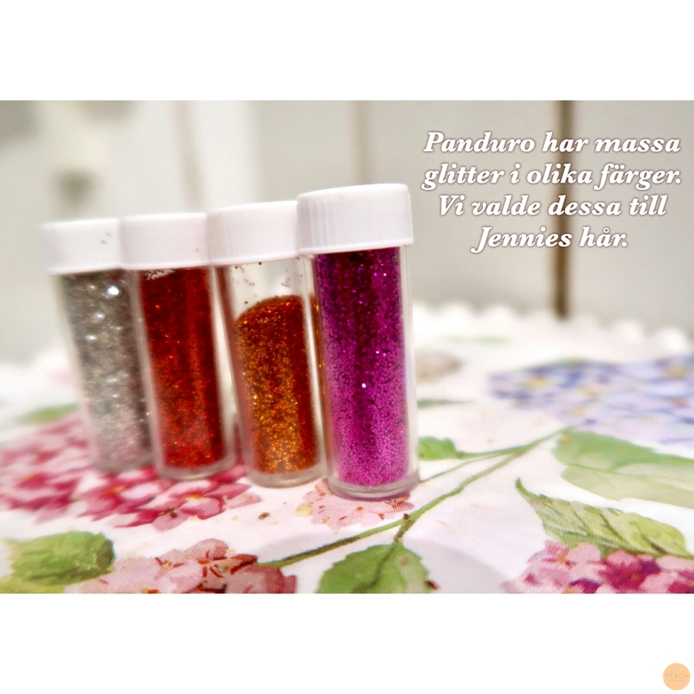Glitter i håret - Glitter Parting - Glitterbena!