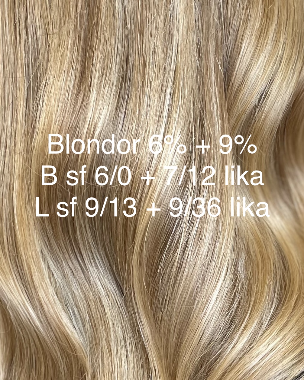 Glossing blonde hair