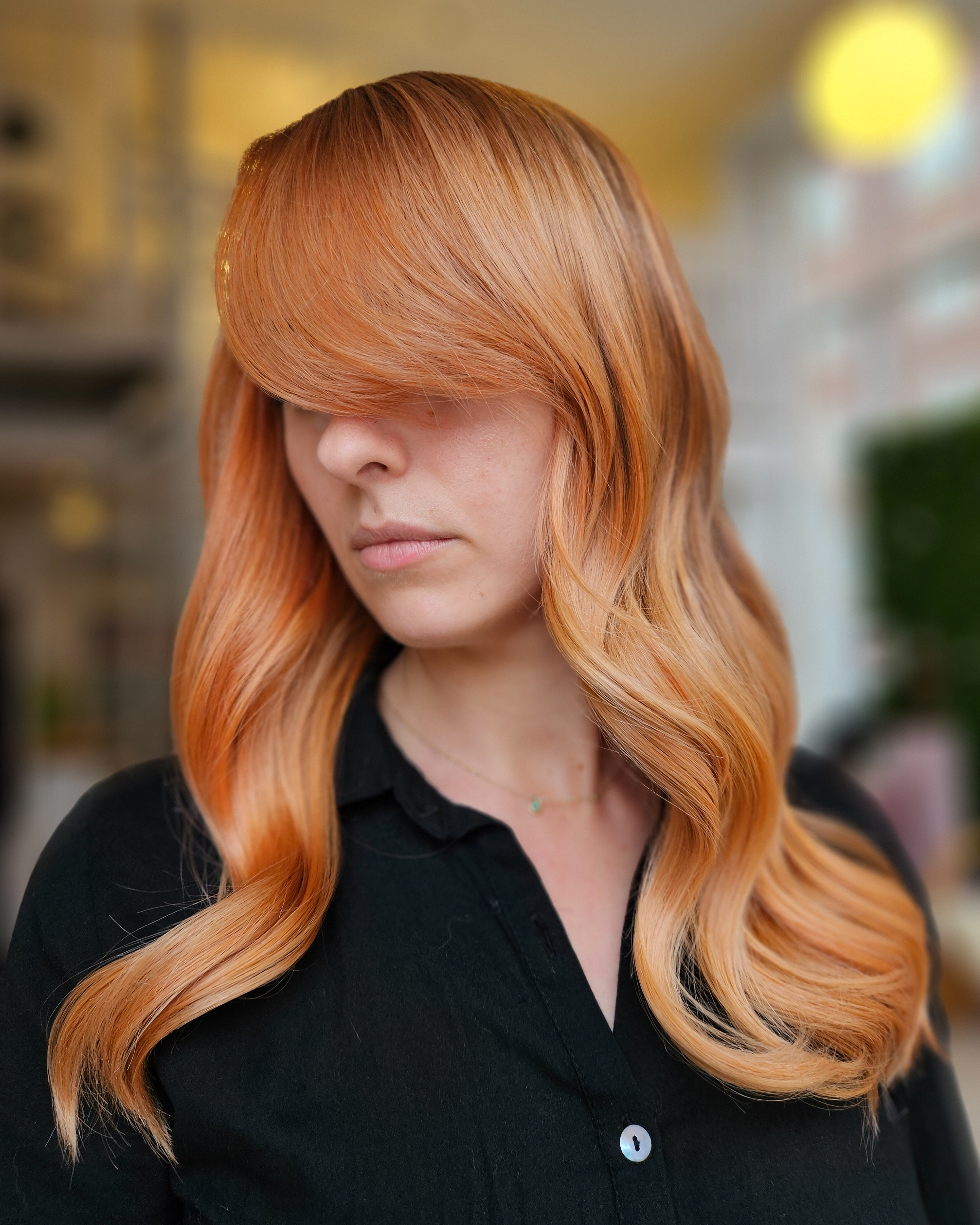 Peachy hair transformation