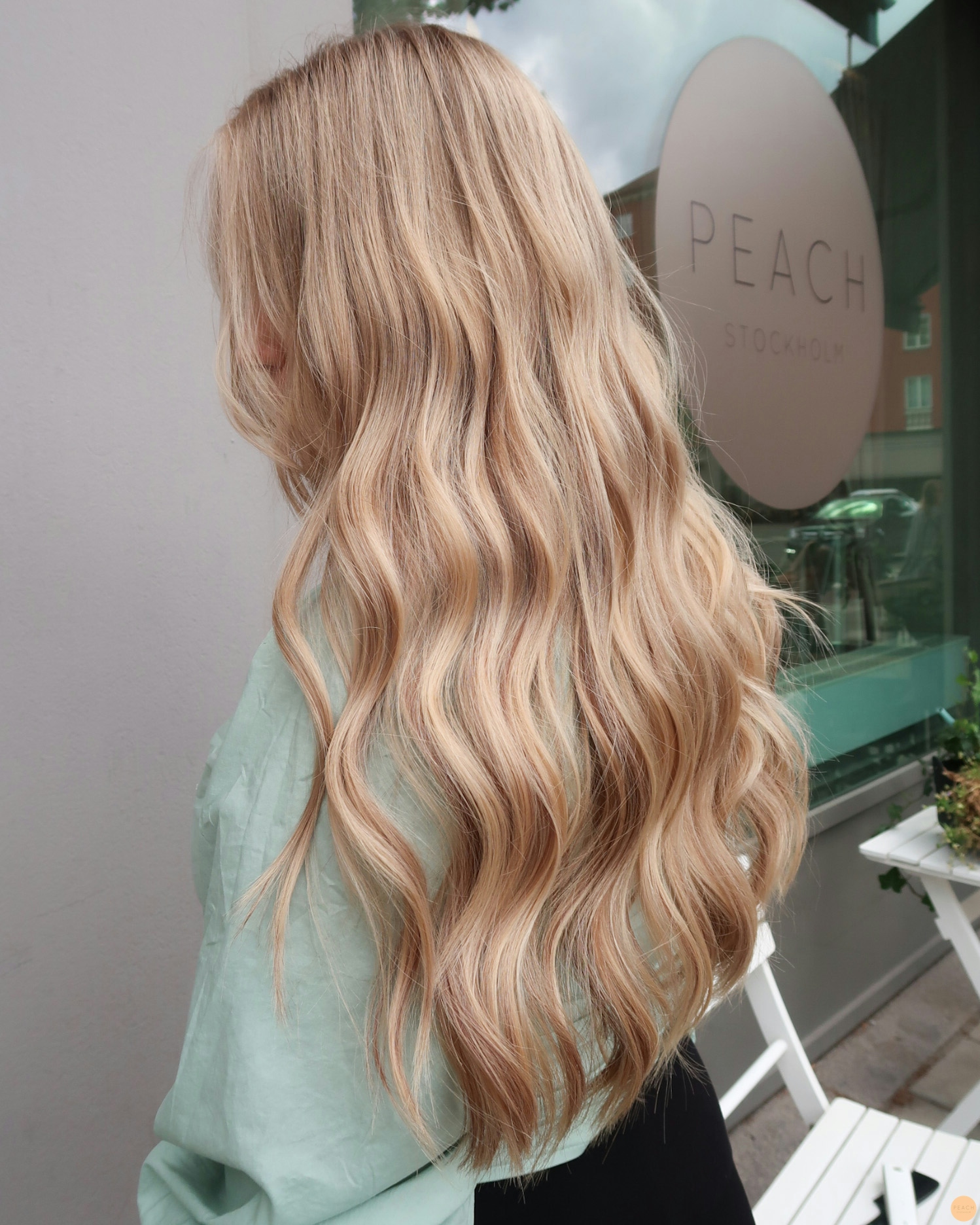 Balayage blonde highlights and lowlights