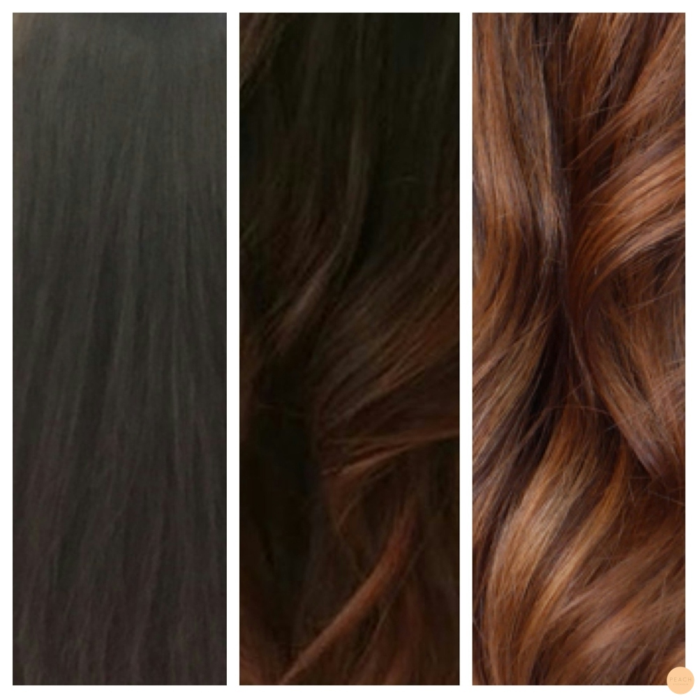 Mörkt till ljusbrunt hår