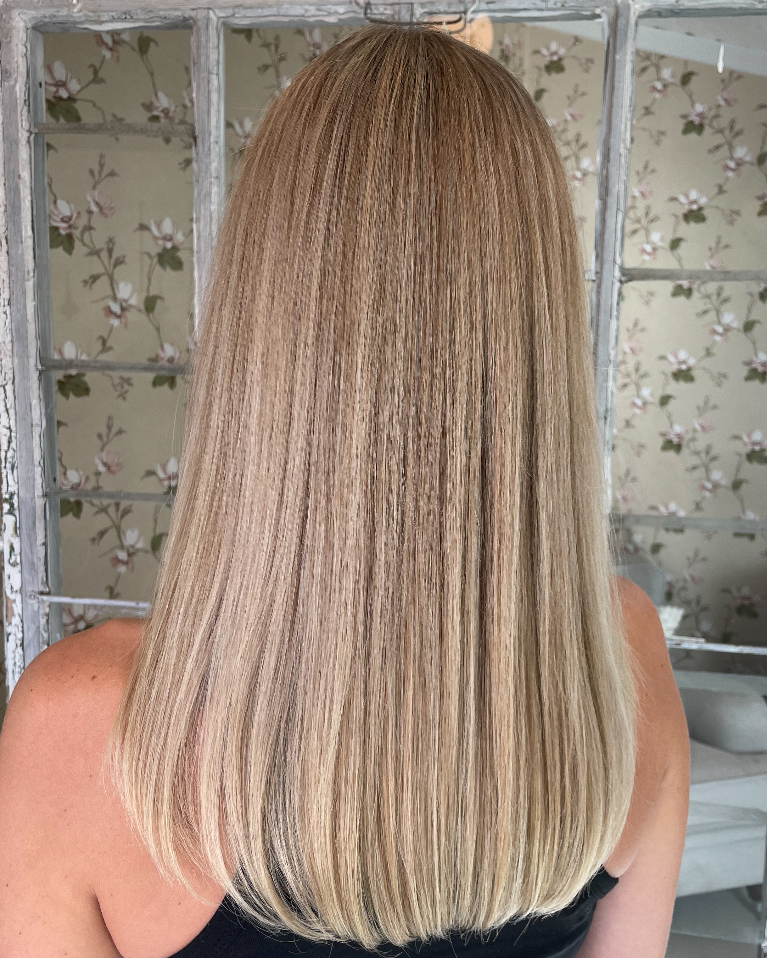 Soft blonde highlights