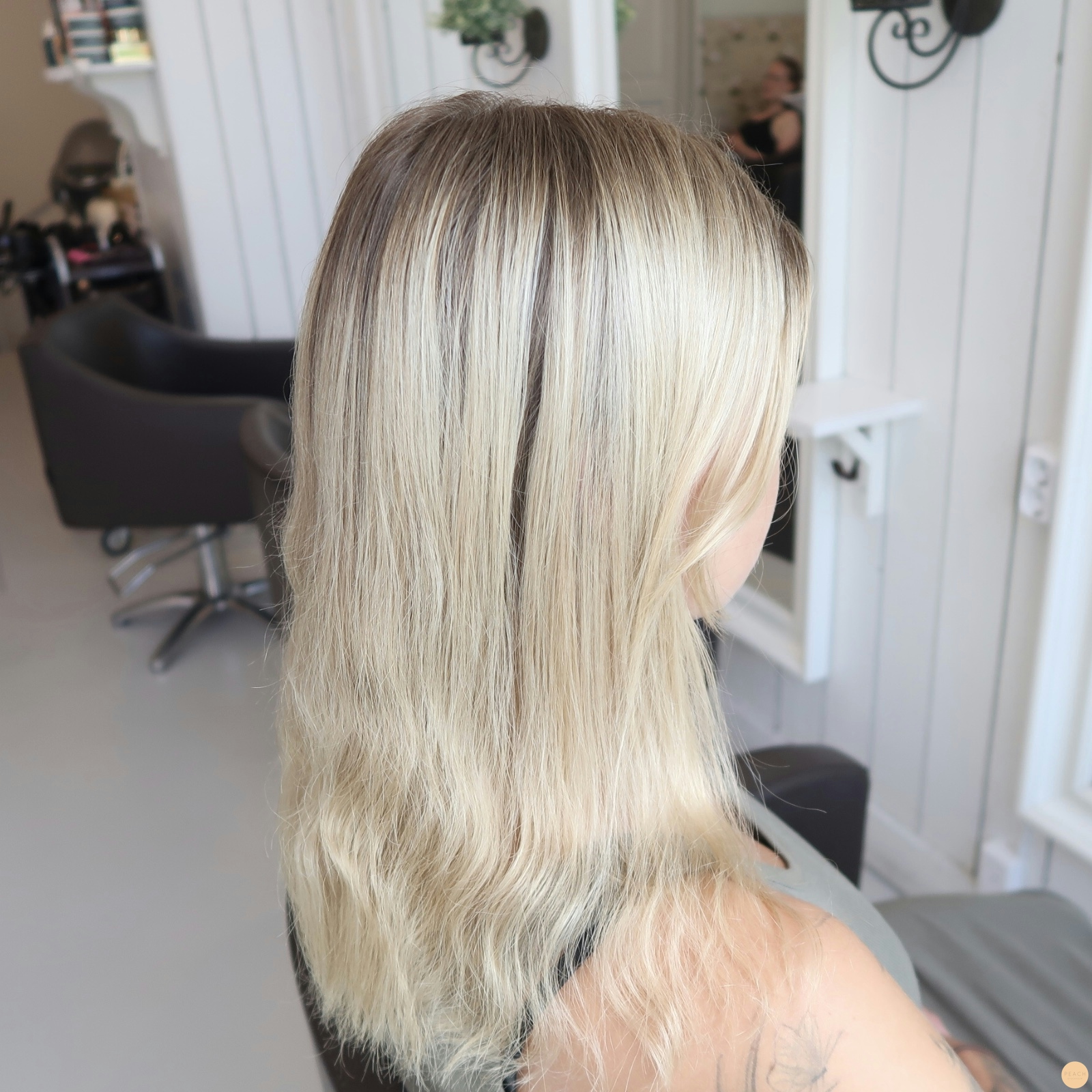 Balayage with money piece