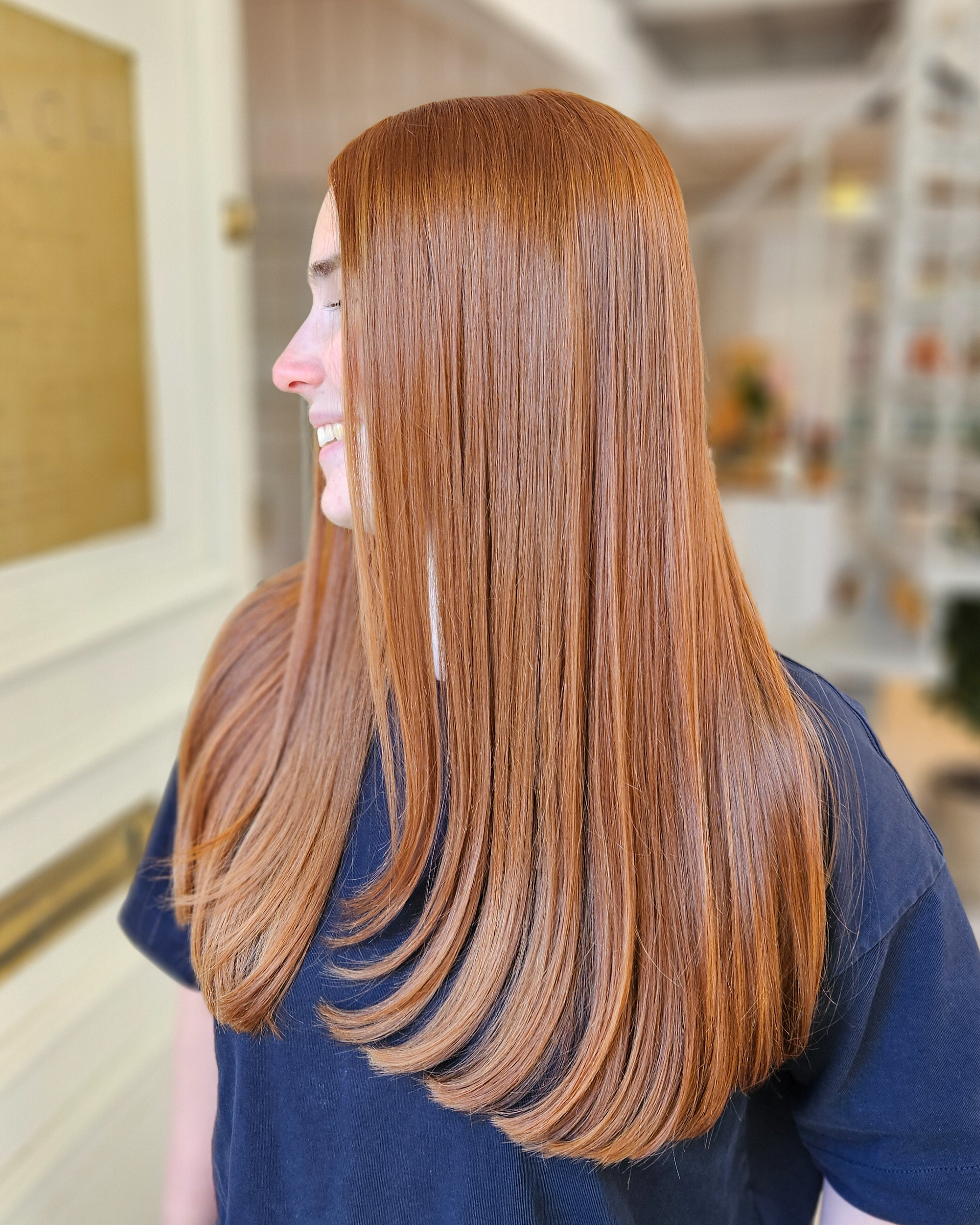 Copper peach hair