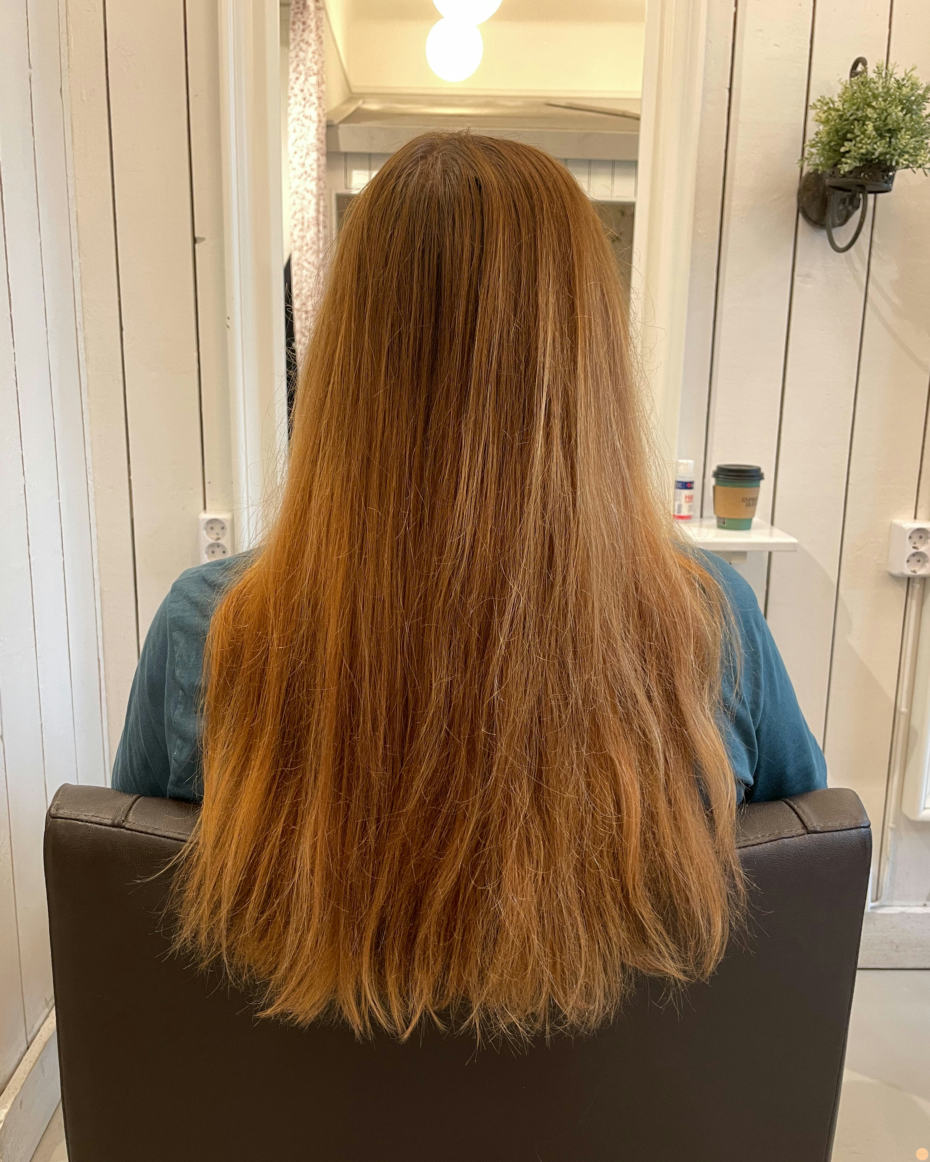 Koppar hårfärg med nyansering