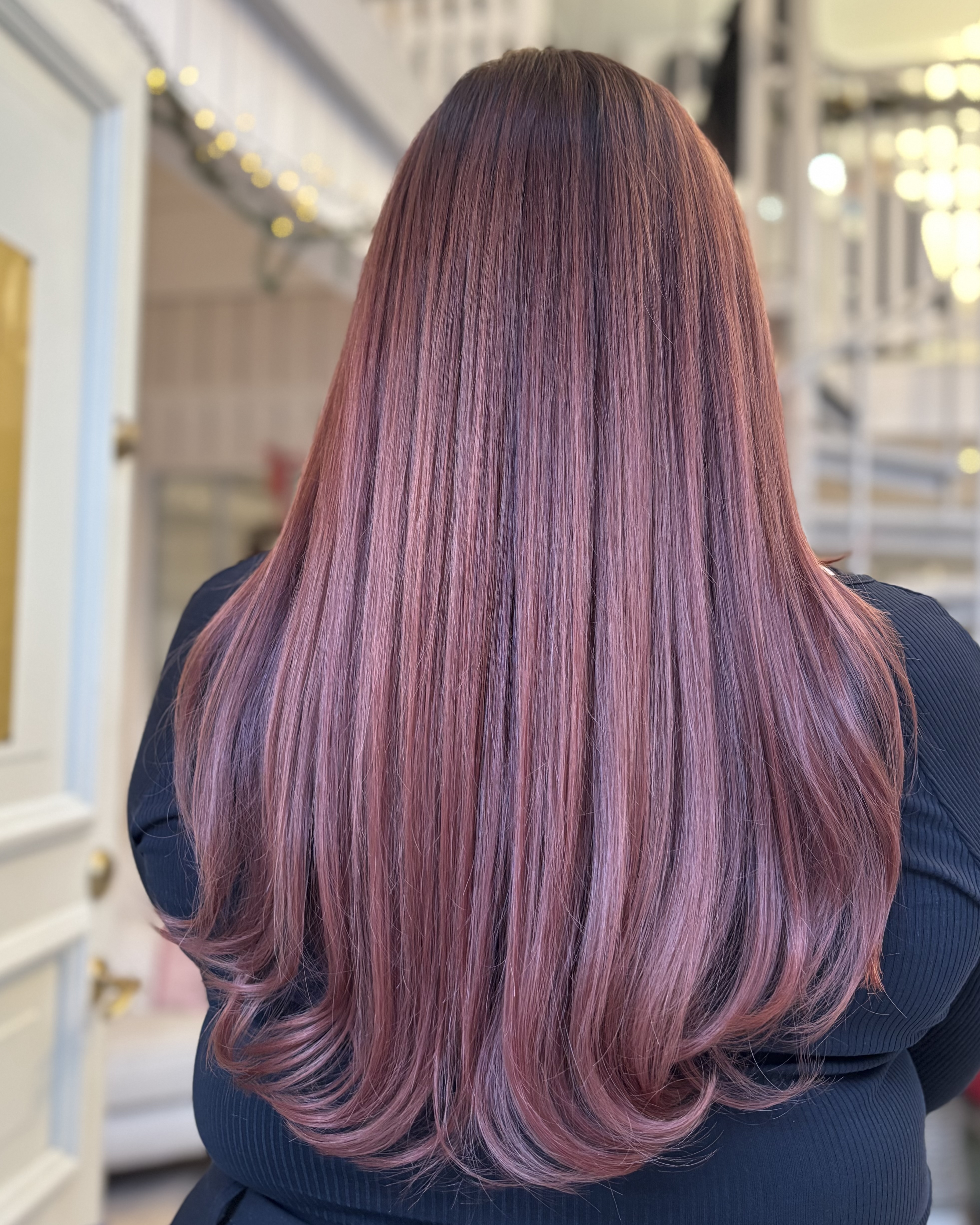 Mörk rosé hårfärg