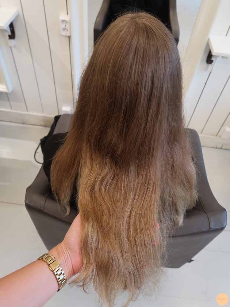 Naturlig balayage varma och kalla toner