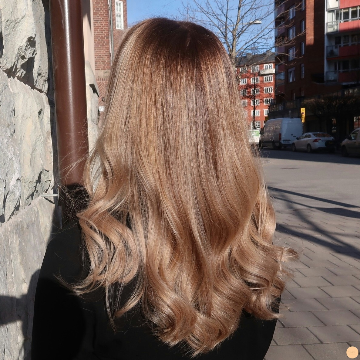Varm blond balayage