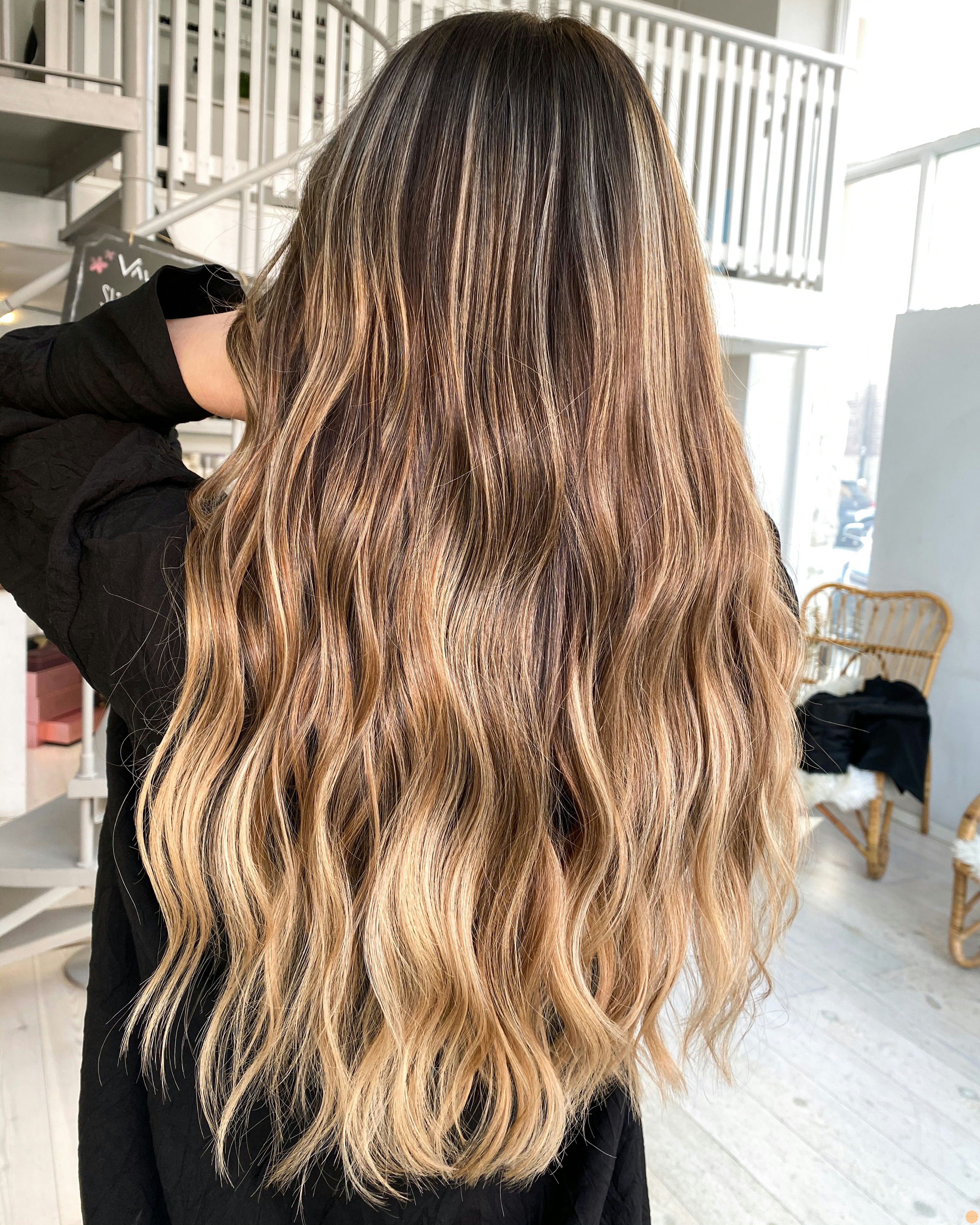 Balayage varm blond